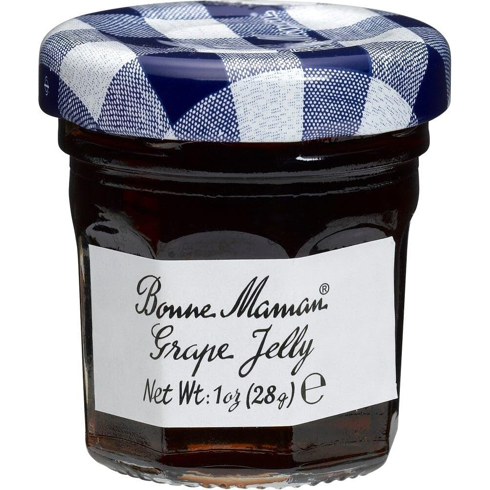Bonne Maman Grape Jam Preserves - 60 Pcs X 1 Oz - Jelly Mini Jars