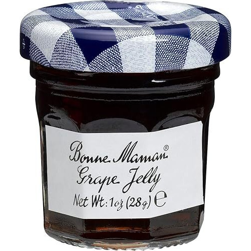 Bonne Maman Grape Jam Preserves - 60 Pcs X 1 Oz - Jelly Mini Jars