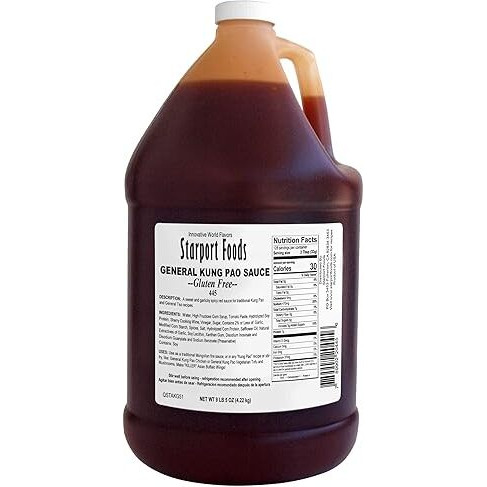 Starport Foods General Kung Pao Sauce - Gluten Free, Vegetarian,1 Gallon, Net Wt 9 Lb 5 Oz (4.22Kg)
