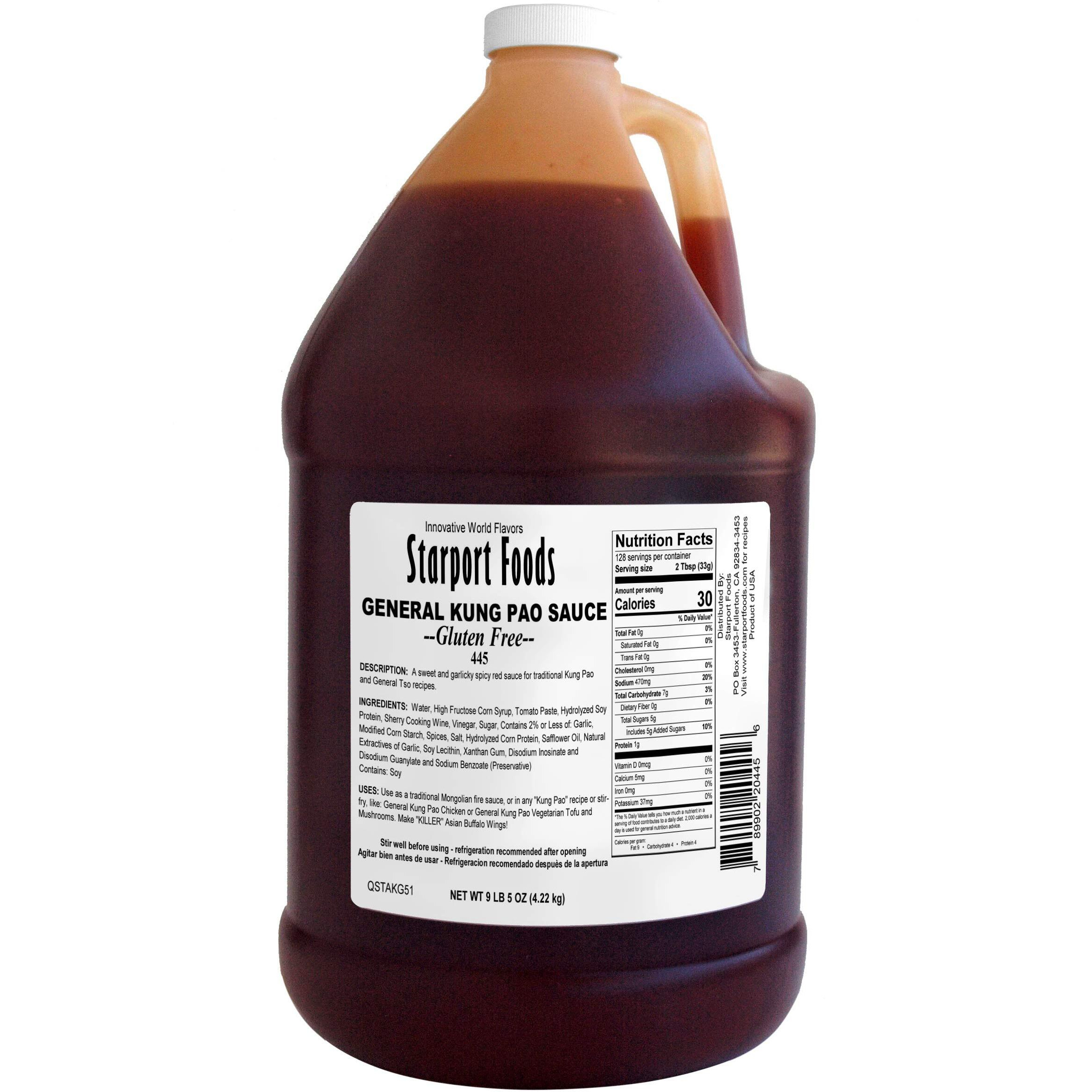 Starport Foods General Kung Pao Sauce - Gluten Free, Vegetarian,1 Gallon, Net Wt 9 Lb 5 Oz (4.22Kg)