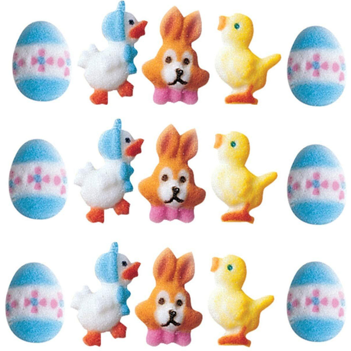 Cakesupplyshop Celebrations 24Pk Mini Easter Cupcake Dessert Sugar Decoration Toppers