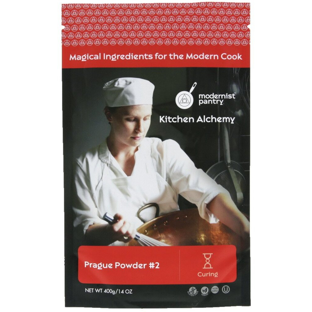Pure Prague Powder 2 [Aka Insta Cure 2, Dq Pink Curing Salt, Sel Rose]  Non-Gmo Gluten-Free Ou Kosher Certified - 400G/14Oz