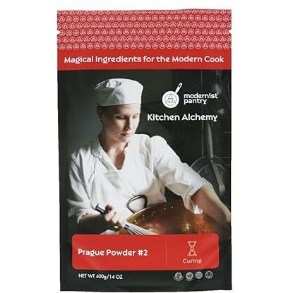 Pure Prague Powder 2 [Aka Insta Cure 2, Dq Pink Curing Salt, Sel Rose]  Non-Gmo Gluten-Free Ou Kosher Certified - 400G/14Oz
