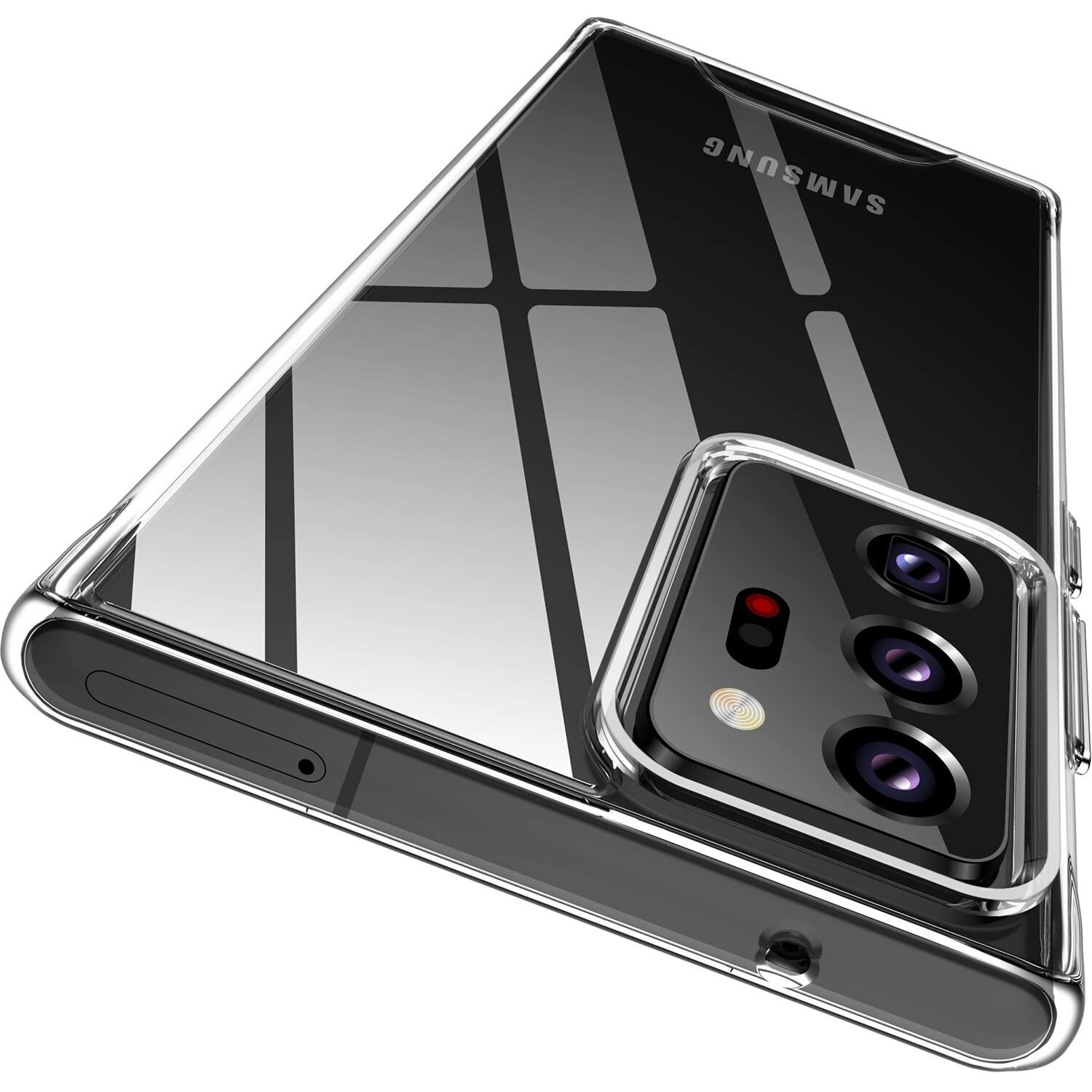 Rayboen Case For Galaxy Note 20 Ultra, Crystal Clear Designed Shockproof Protection Phone Case, Transparent Hybrid Sleek Light Durable Cover For Samsung Galaxy Note 20 Ultra 5G