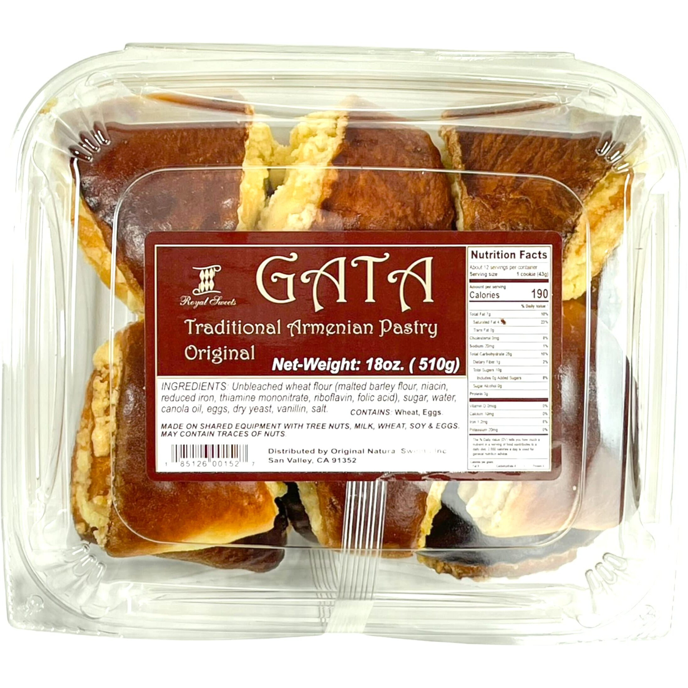 Gata Original, Armenian Sweets, Traditional Hand Made Pastry 18 Oz | 510 G