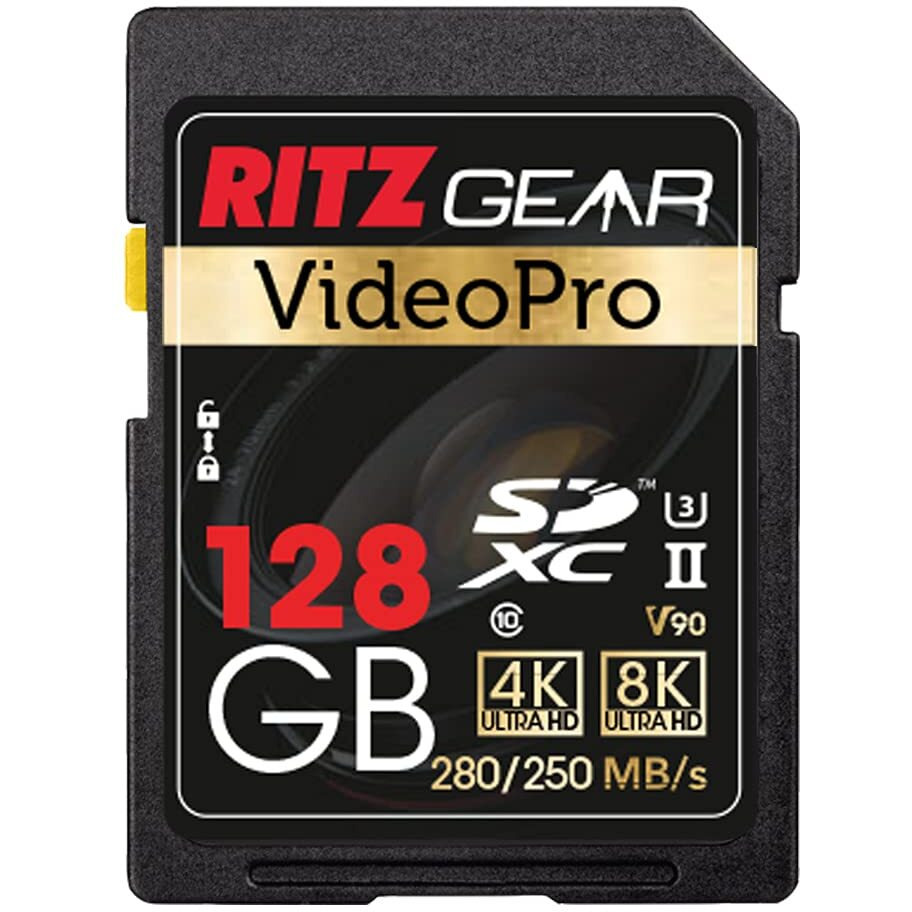 V90 Sd Card Uhs-Ii 128Gb Sdxc Memory Card U3 V90 A1 Extreme Performance Professional Sd-Card (R 280Mbs 250Mbs W) For Advanced Dslr Well-Suited For Video Including 4K8K 3D Full Hd Video