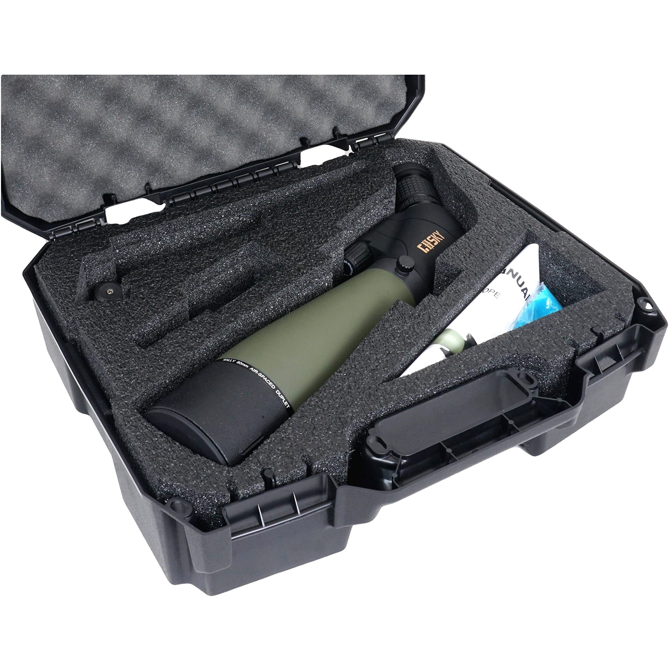 Case Club Pre-Cut Carry Case To Fit Gosky 20-60X80 Hd Spotting Scope