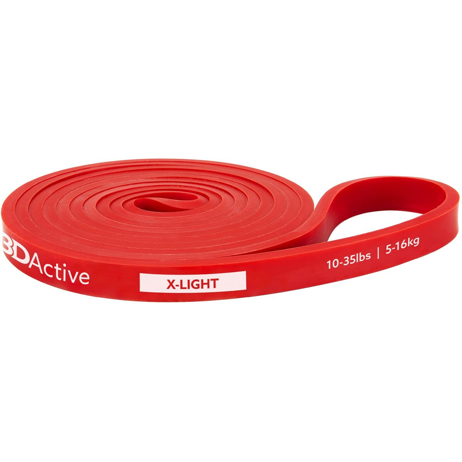 3Dactive Pull Up Assist Band - Resistance Band For Strength Training Powerlifting Body Stretching Crossfit. Free Exercise Guide. 10 To 35Lbs - Red Band