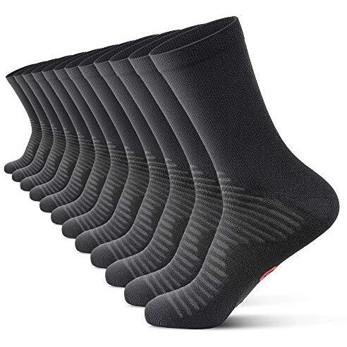 Paplus Compression Athletic Crew Socks (6 Pairs) For Men & Women