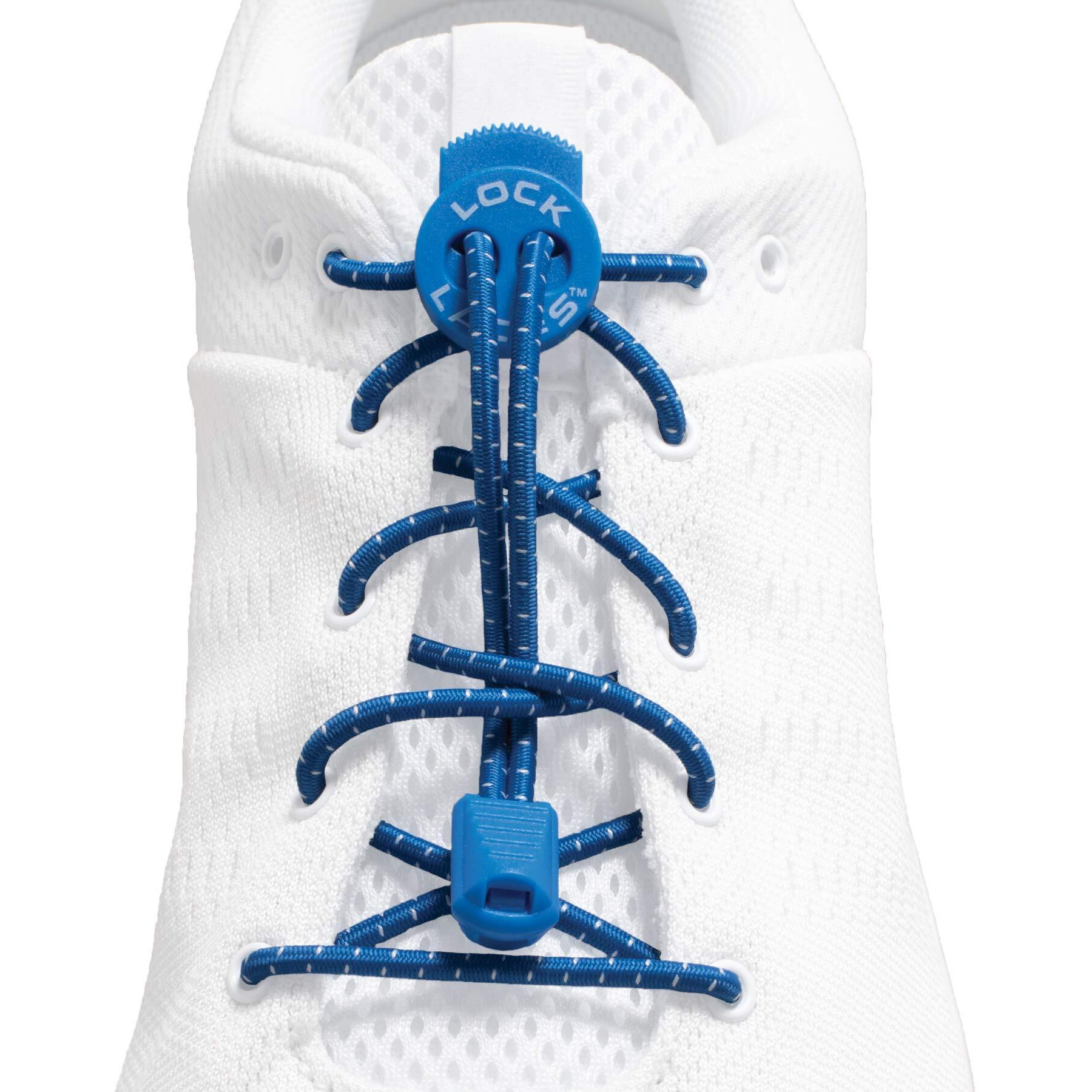 Lock Laces (Elastic Shoelace And Fastening System) (Blue)