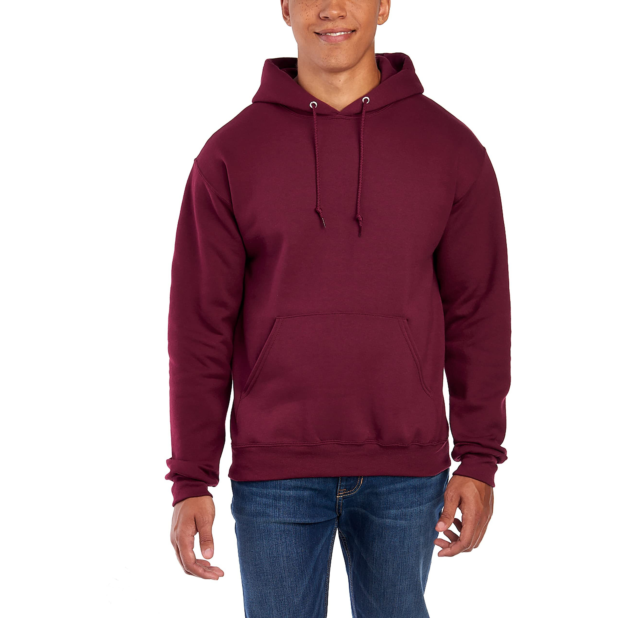 Jerzees -Men's Fleece Pullover Hoodie, Maroon, Large