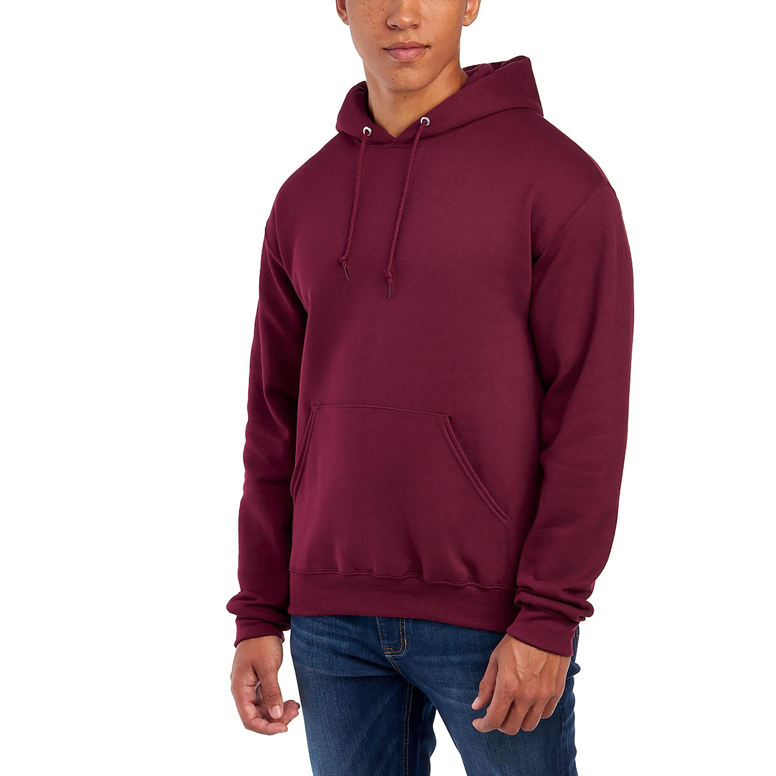Jerzees -Men's Fleece Pullover Hoodie, Maroon, Large