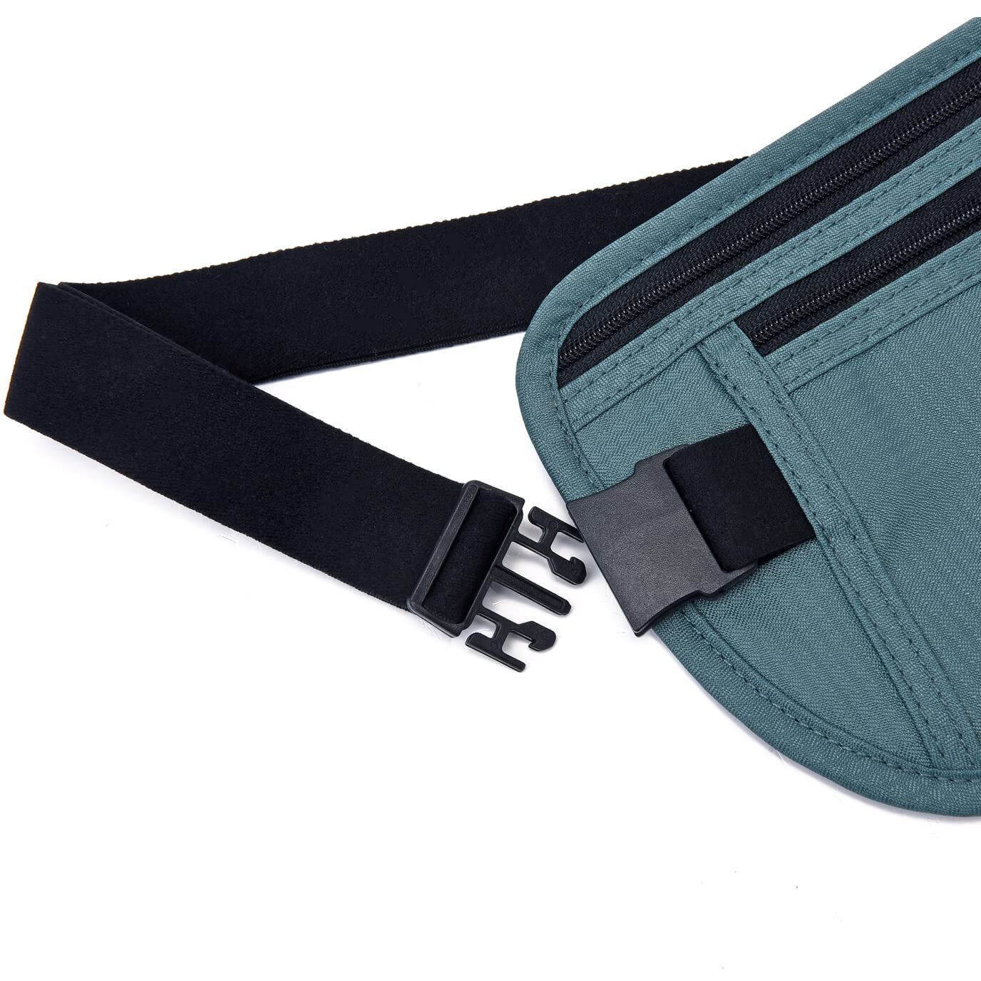 Rfid Blocking Money Belt For Men Women, Slim Fanny Pack For Travel,Running,Conceal Waist Wallet For Passport Holder,Phone,Cash(Turquoise)