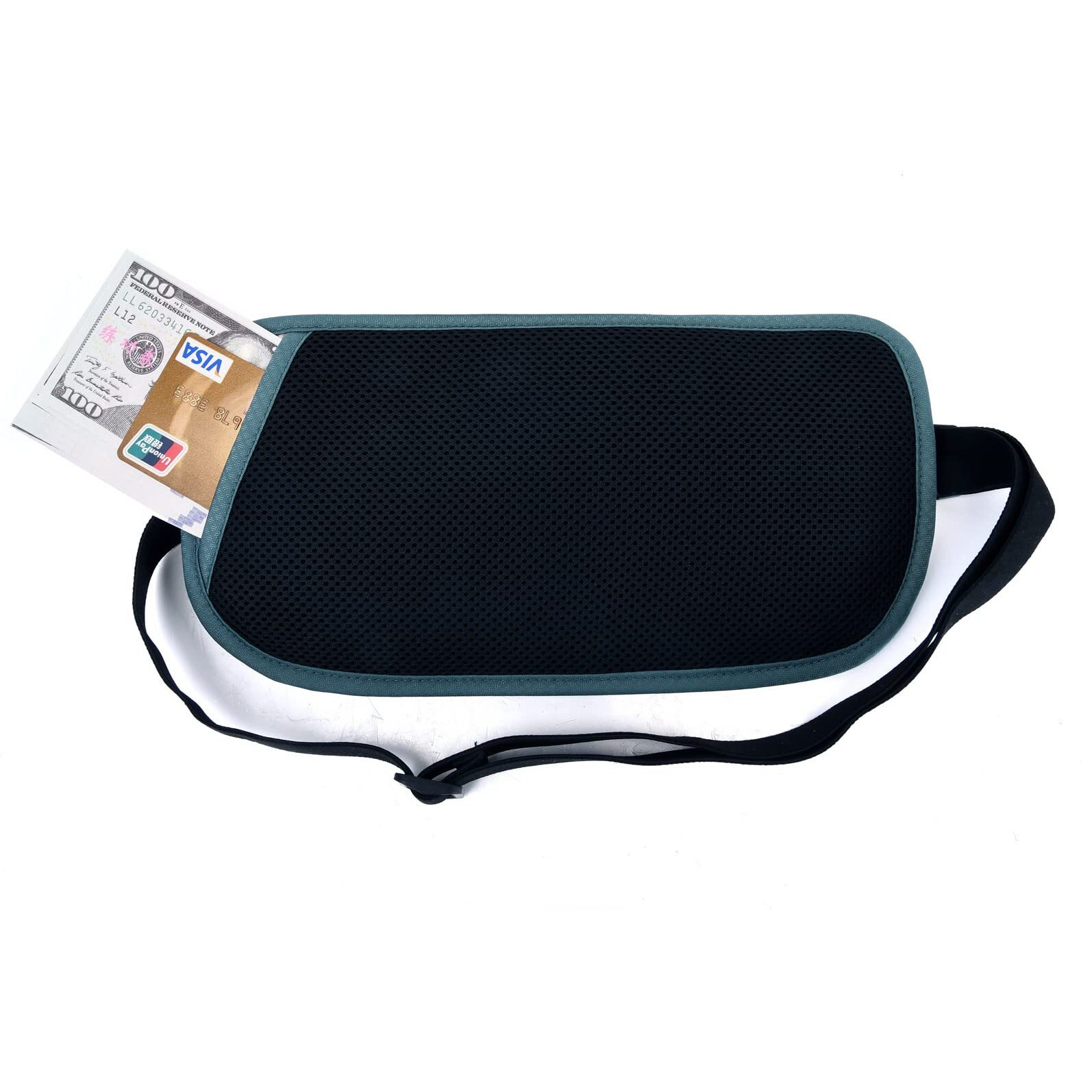 Rfid Blocking Money Belt For Men Women, Slim Fanny Pack For Travel,Running,Conceal Waist Wallet For Passport Holder,Phone,Cash(Turquoise)