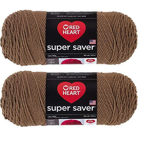 Bulk Buy Red Heart Super Saver (2-Pack) (Cafe Latte, 7 Oz Each Skein)