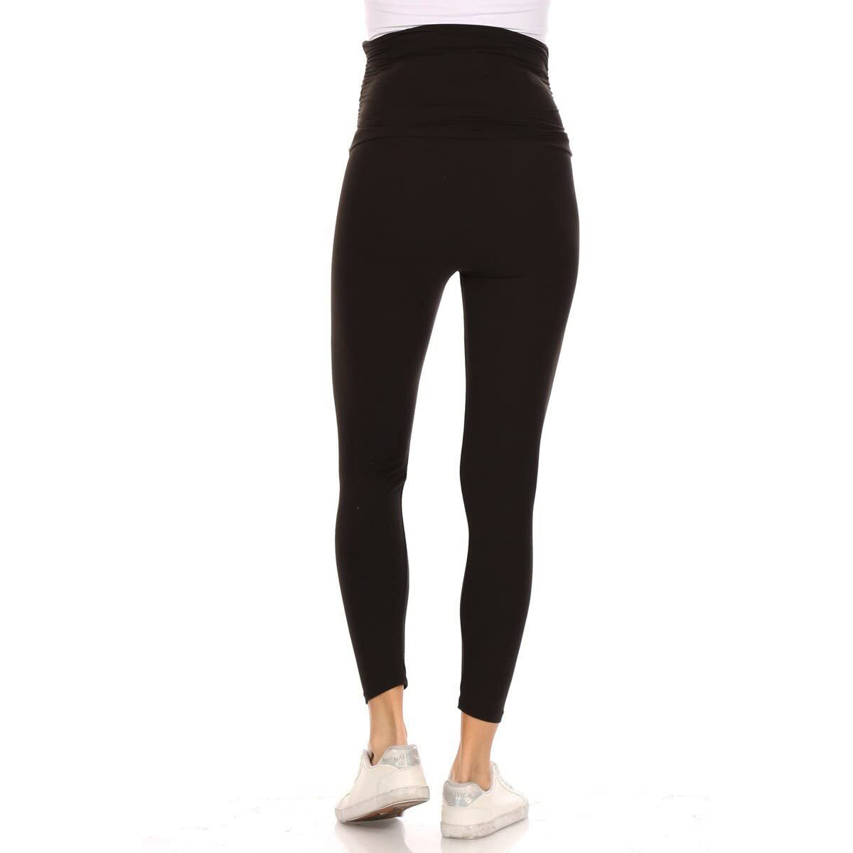 Leggings Depot Women's Maternity Leggings Over The Belly Pregnancy Casual Yoga Tights (Black, 3X)