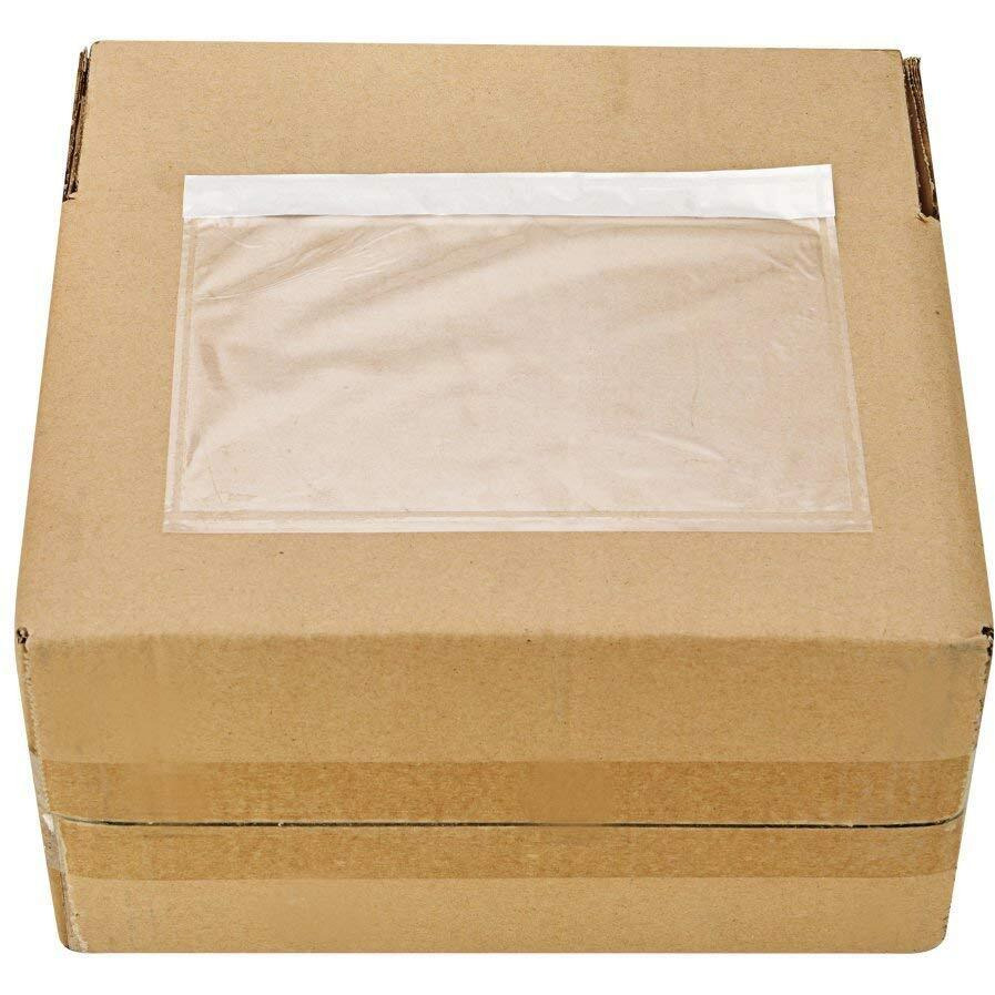 9527 Product 7.5" X 5.5" Clear Adhesive Top Loading Packing List/Shipping Label Envelopes (500 Pack)