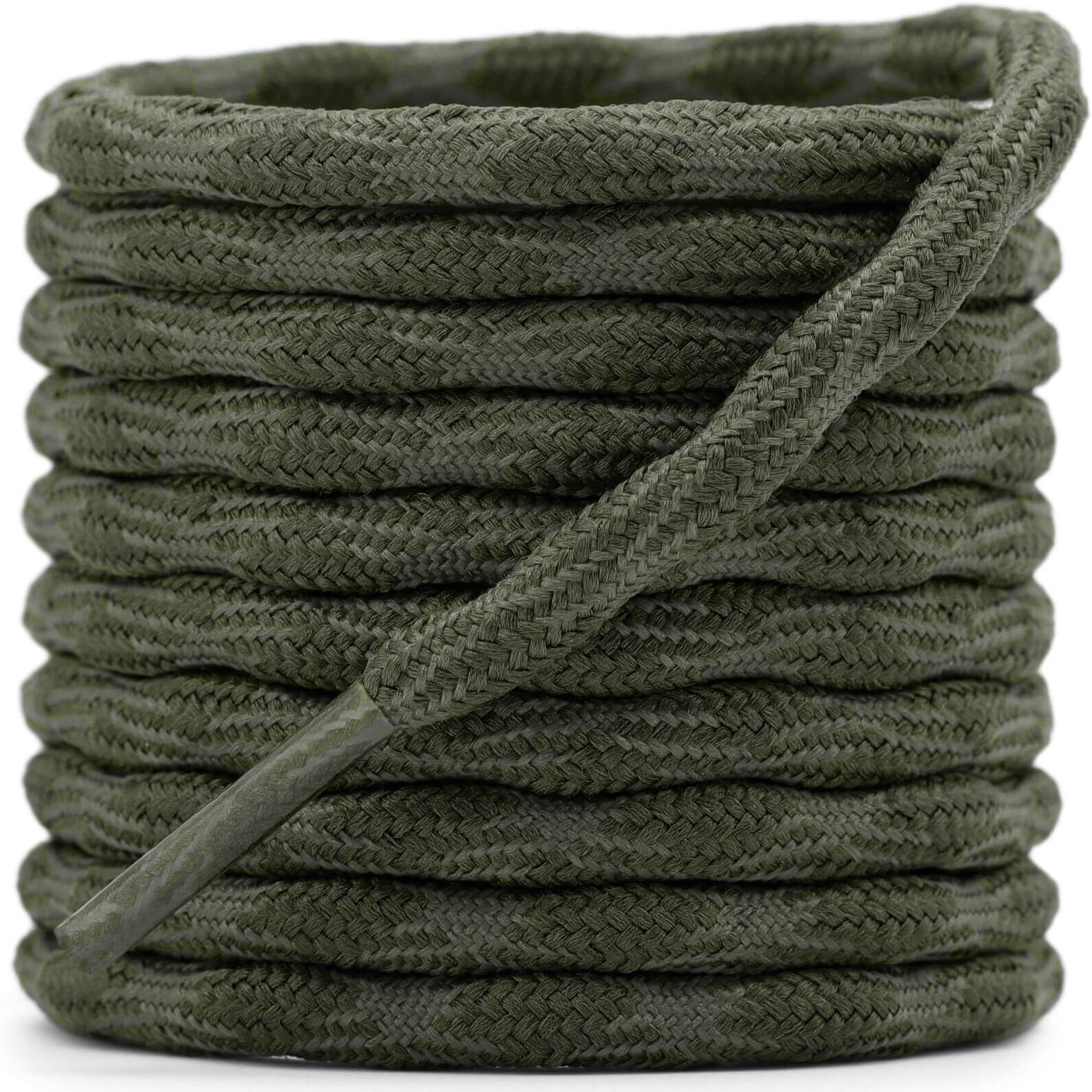 Delele 2 Pair Round Wave Shape Non Slip Heavy Duty And Durable Outdoor Climbing Shoelaces Army Green Hiking Shoe Laces Shoestrings-102 Inch
