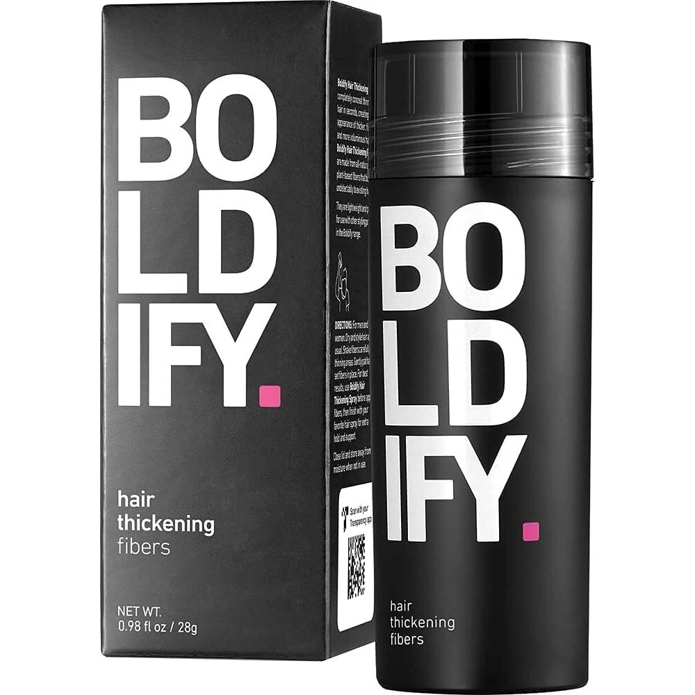 Boldify Hair Fibers For Thinning Hair (Hazel Brown) Hair Powder - 28G Bottle - Undetectable & Natural Hair Filler Instantly Conceals Hair Loss - Hair Thickener, Topper For Fine Hair For Women & Men