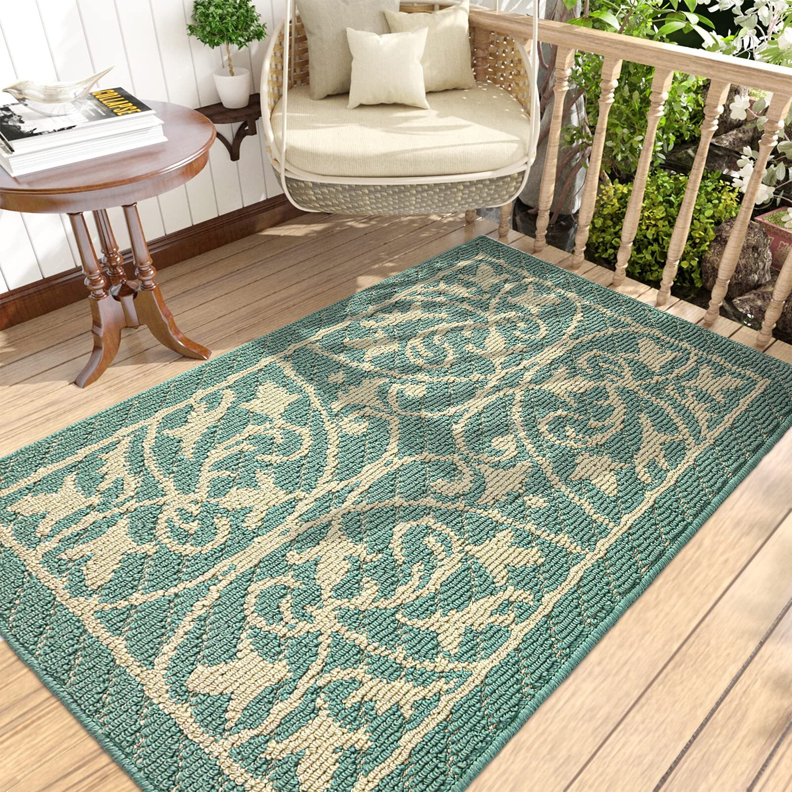 Dexi Door Mat Indoor Rugs For Entryway Floor Mats Inside Doormat Front Entrance Rug Entry Non Slip Washable,31.5&quotX47",Dark Sea Green