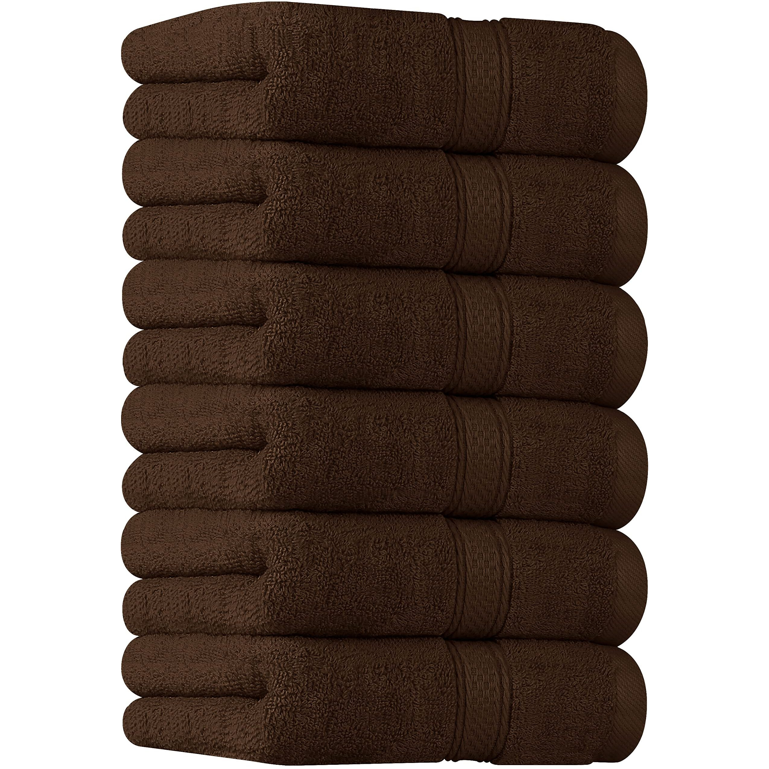 Utopia Towels [6 Pack Premium Hand Towels Set, (16 X 28 Inches) 100% Ring Spun Cotton, Ultra Soft And Highly Absorbent 600Gsm Towels For Bathroom, Gym, Shower, Hotel, And Spa (Dark Brown)