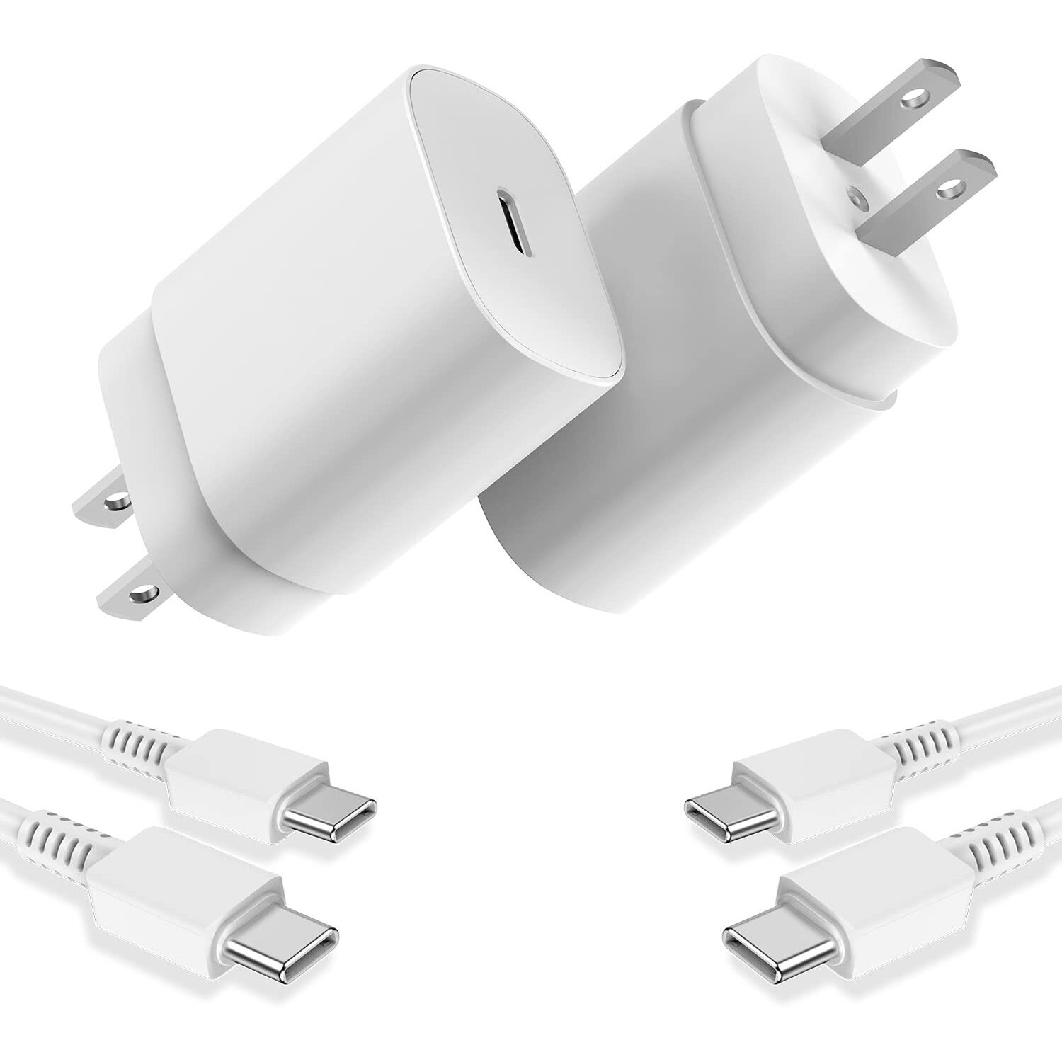 Type C Charger, 2 Pack 25W Pd Usb C Wall Charger Super Fast Charging Block & 3Ft Android Phone Charger Cable For Samsung Galaxy S23 S22 S21 S20 Plus Ultra, Note 20 10 9 8/ S10 S9 S8 Pixel 6 5 4 Pro Xl