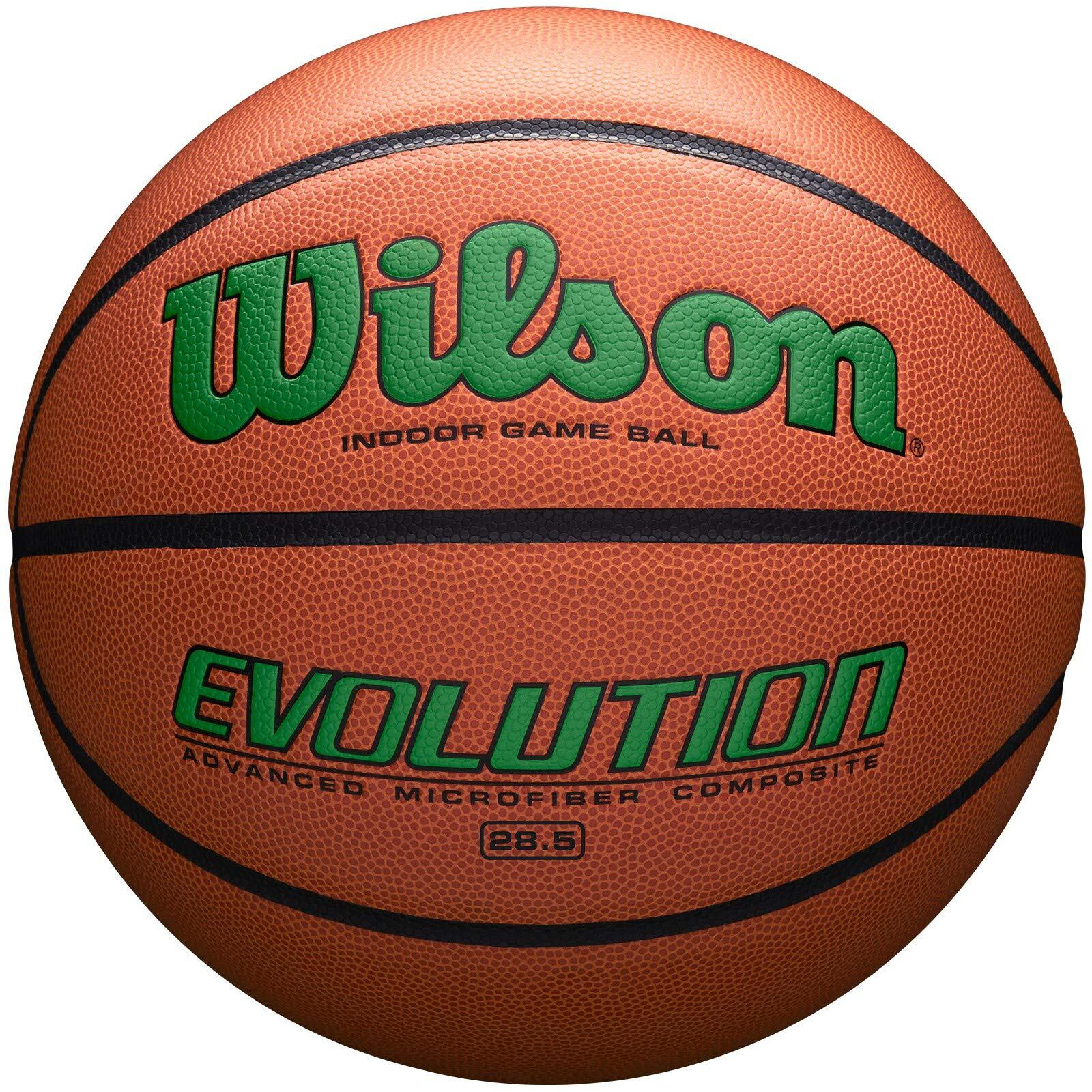 Wilson Evolution Indoor Game Basketball, Green, Size 7 - 29.5