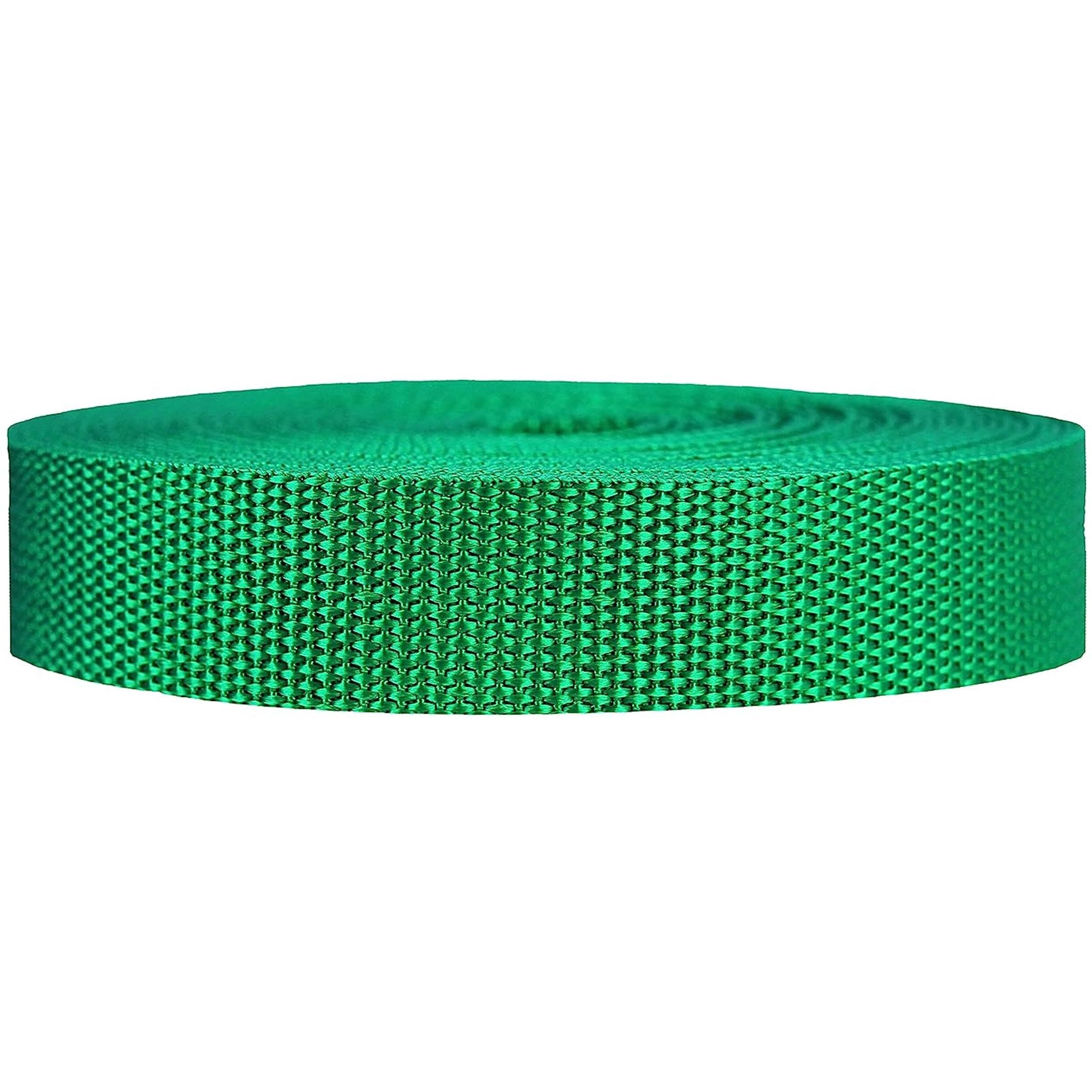 Strapworks Heavyweight Polypropylene Webbing - Heavy Duty Poly Strapping For Outdoor Diy Gear Repair, 1 Inch X 10 Yards - Kelly Green