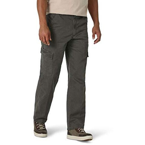 Wrangler Authentics Men's Twill Relaxed Fit Cargo Pant (Logan), Olive Drab, 29W X 30L