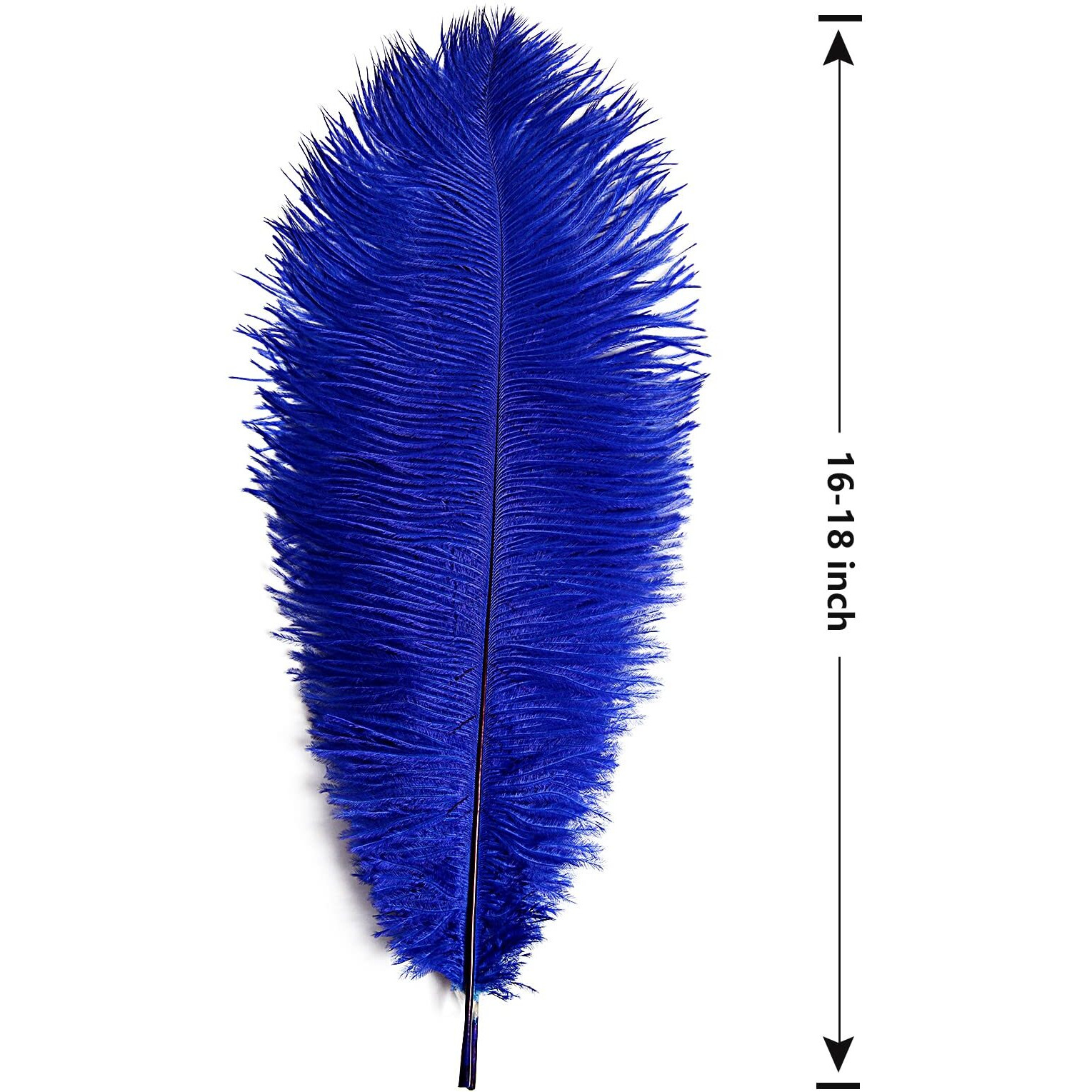 Tharaht Blue Ostrich Feathers 12Pcs Large Natural Bulk 16-18Inch 40Cm-45Cm For Wedding Party Centerpieces Halloween And Home Decoration Feathers