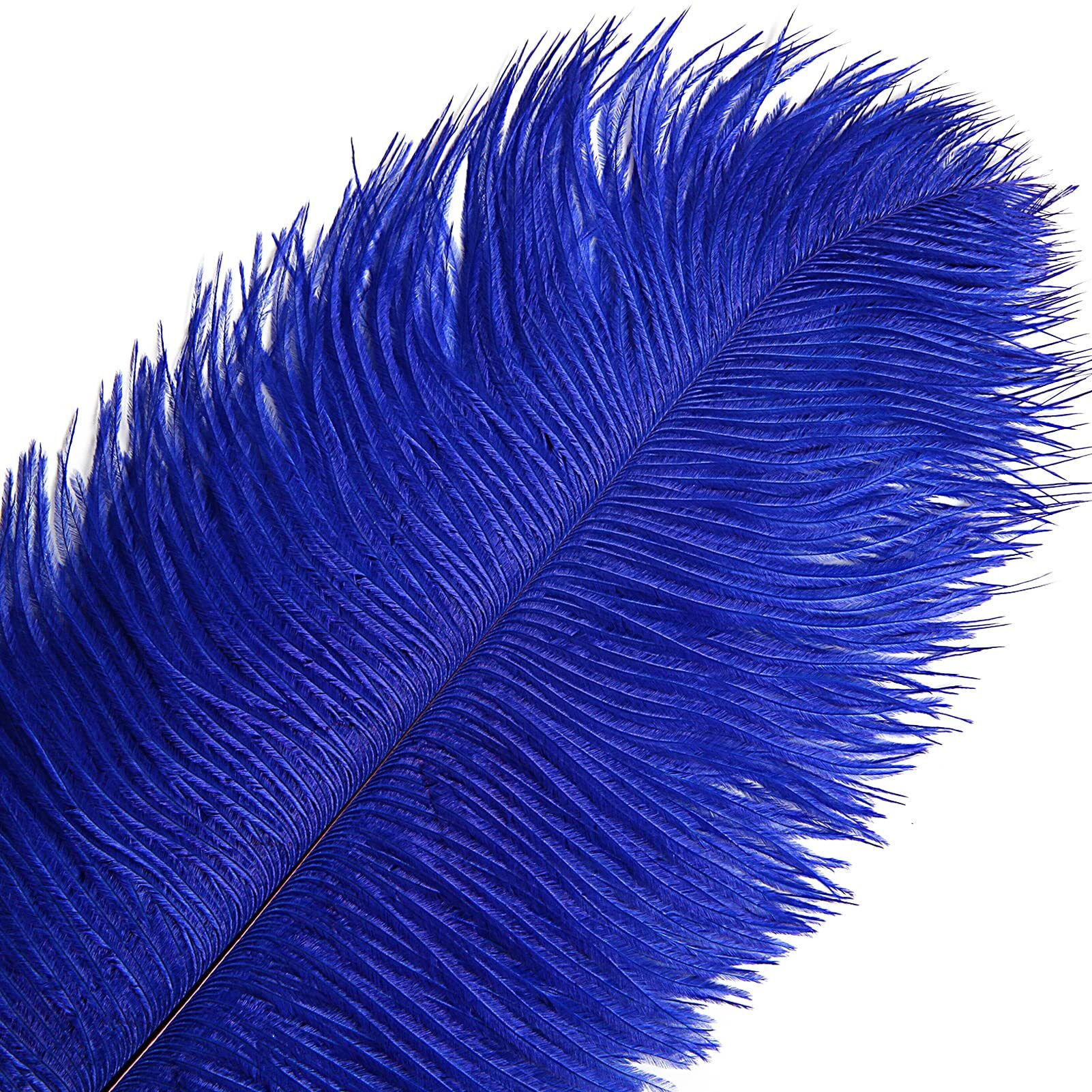 Tharaht Blue Ostrich Feathers 12Pcs Large Natural Bulk 16-18Inch 40Cm-45Cm For Wedding Party Centerpieces Halloween And Home Decoration Feathers