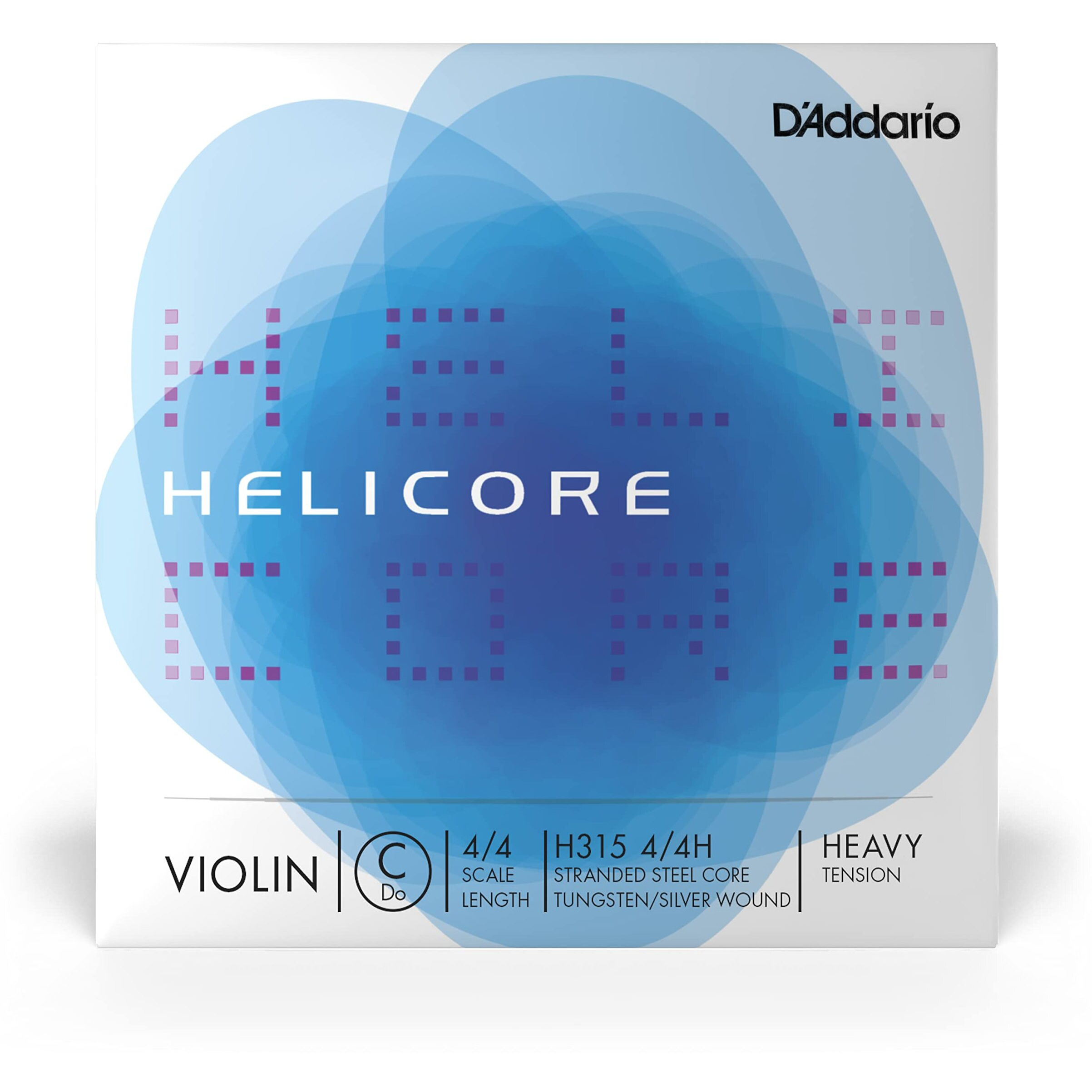 D'Addario Helicore 4/4 Size Violin String - Silver Wound C String - H315 4/4H - C String Only - Heavy Tension