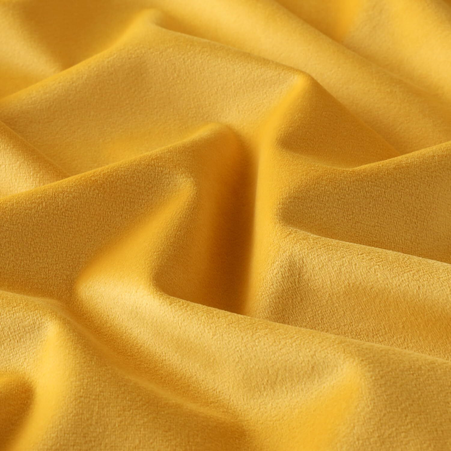 Mixhug Decorative Throw Pillow Covers, Velvet Cushion Covers, Solid Throw Pillow Cases For Couch And Bed, Mustard Yellow, 16 X 16 Inches, Set Of 2