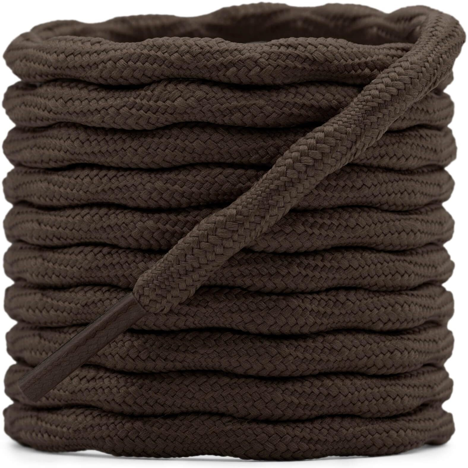 Delele 2 Pair Round Wave Shape Non Slip Heavy Duty And Durable Outdoor Climbing Shoelaces Dark Brown Hiking Shoe Laces Shoestrings-94 Inch