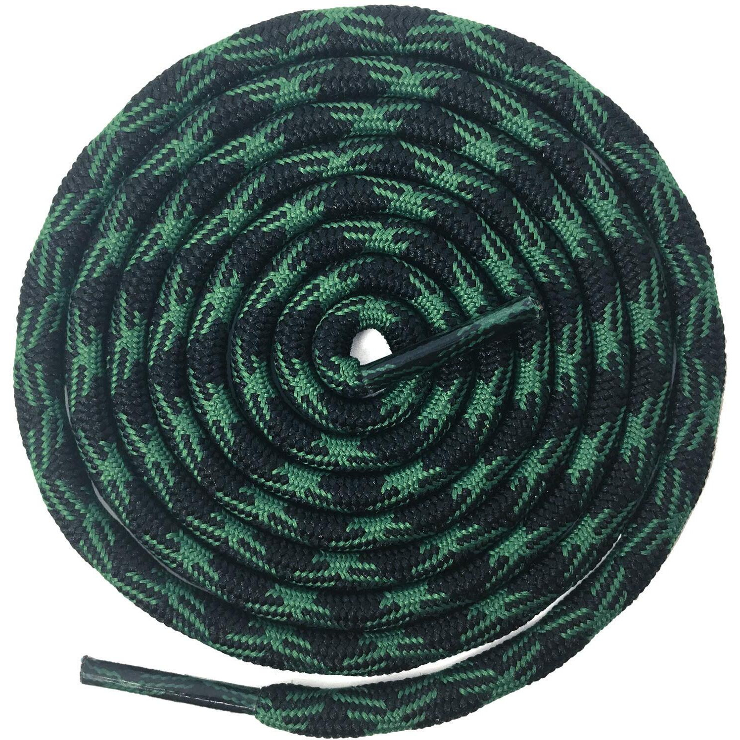 Delele 2 Pair Round Wave Non-Slip Antiskid Outdoor Mountaineering Climbing Shoe Laces Black&Green Hiking Shoelaces Men Women Shoestrings-62.99