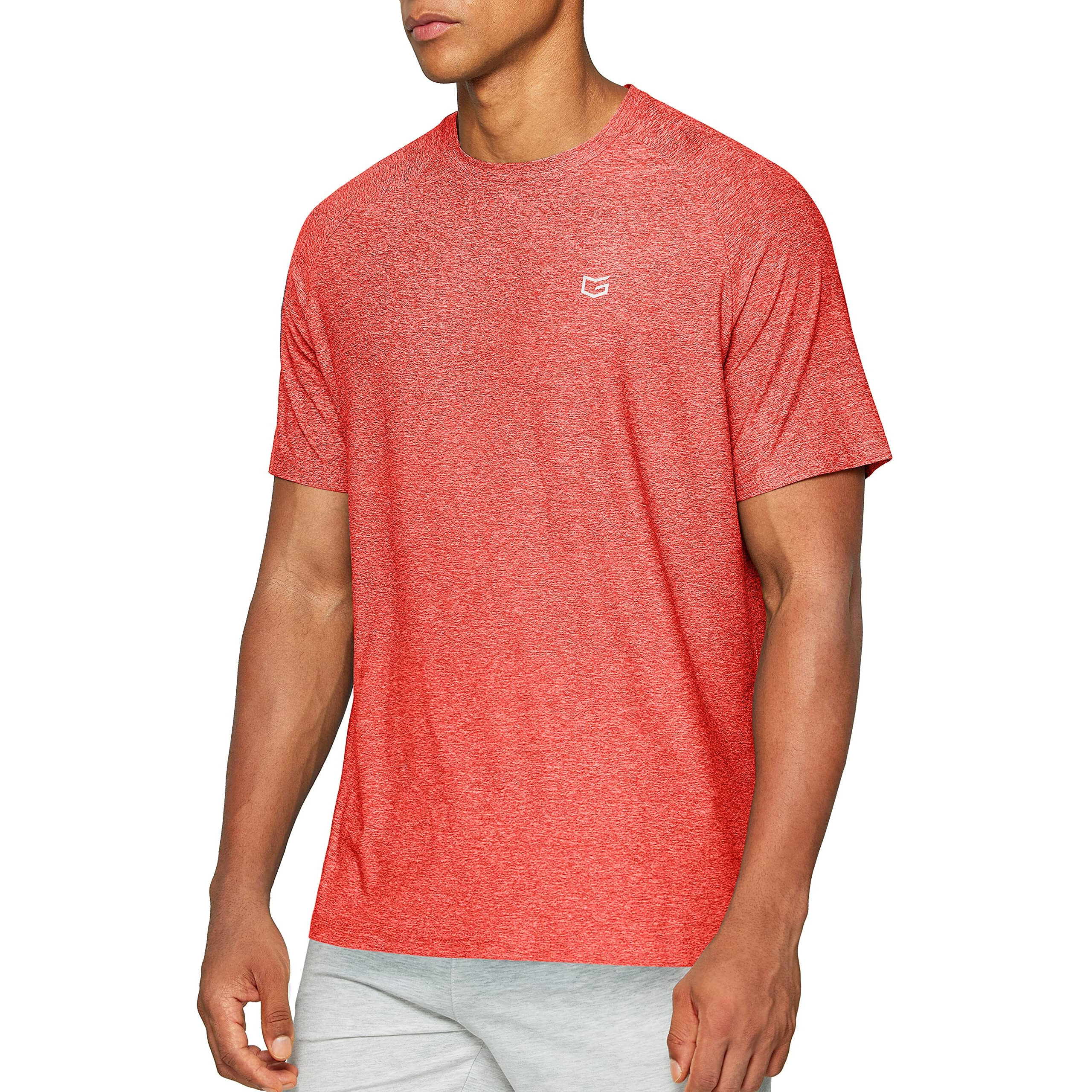 Men's Dry Fit Short Sleeve T-Shirt Crewneck Lightweight Tee Shirts For Men Workout Athletic Casual