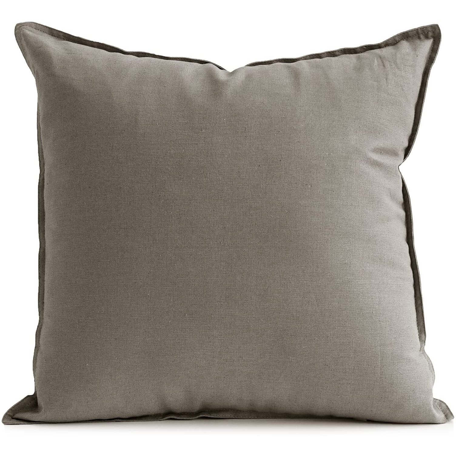 Jeanerlor Decorative Cotton Linen Couch 26&quotX26" Throw Pillow Case For Sofa Durable Classy, Comfortable Cushion Cover (65 X 65Cm), Gray