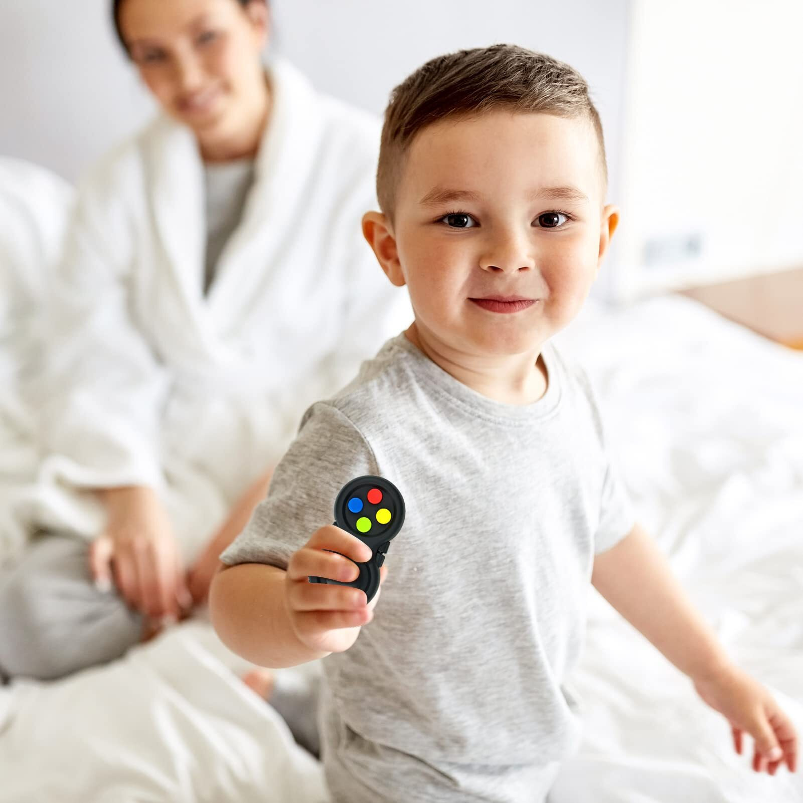 Wtycd Original Fidget Toy Game, Rubberized Classical Controller Fidget Concentration Toy With 8-Fidget Functions And Lanyard - Excellent For Relieving Stress And Anxiety