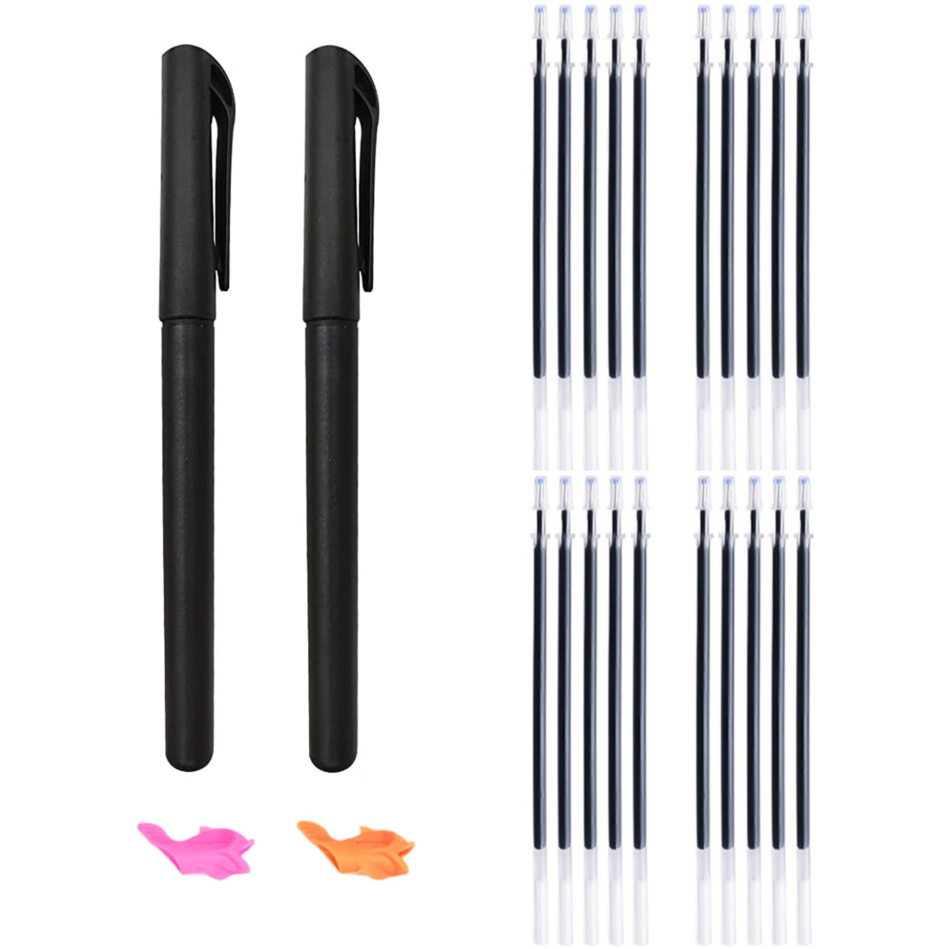 20Pcs Magical Pen Refills For Monking Reusable Magic Practice Copybook,Drawing Pen Of Invisible Ink, (20 Pcs Blue Refills +2 Pens)