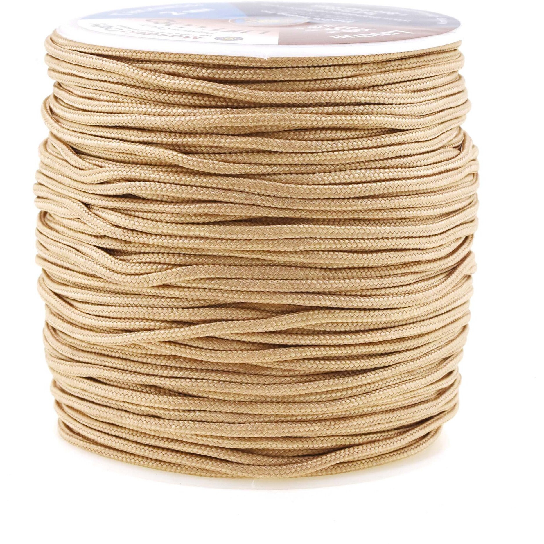 Mandala Crafts Blinds String, Lift Cord Replacement From Braided Nylon For Rvs, Windows, Shades, And Rollers (2Mm, Tan)