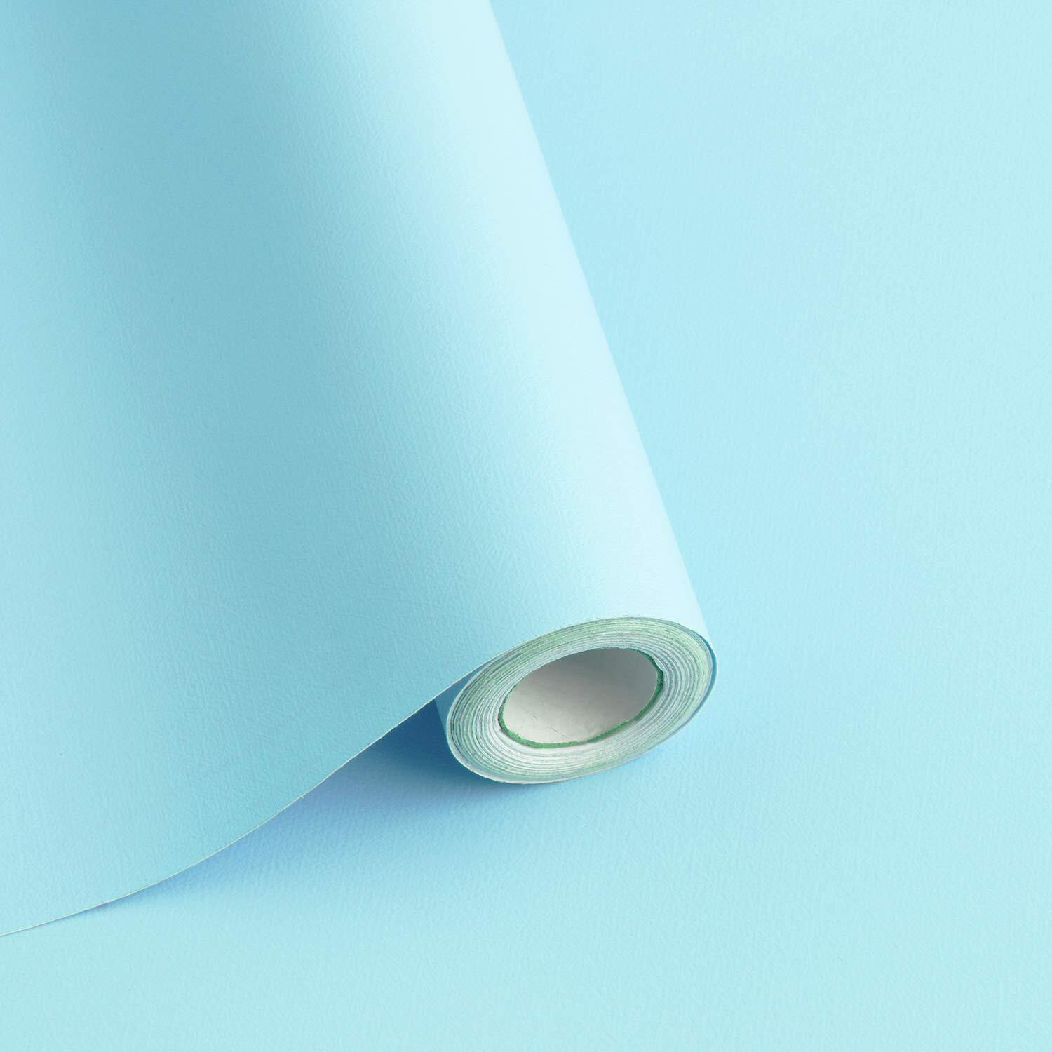 197&quotX17.7" Teal Contact Paper Solid Color Teal Peel And Stick Wallpaper Solid Color Teal Wallpaper Self-Adhesive Removable Wallpaper For Wall Covering Furniture Cabinet Countertop Vinyl Roll