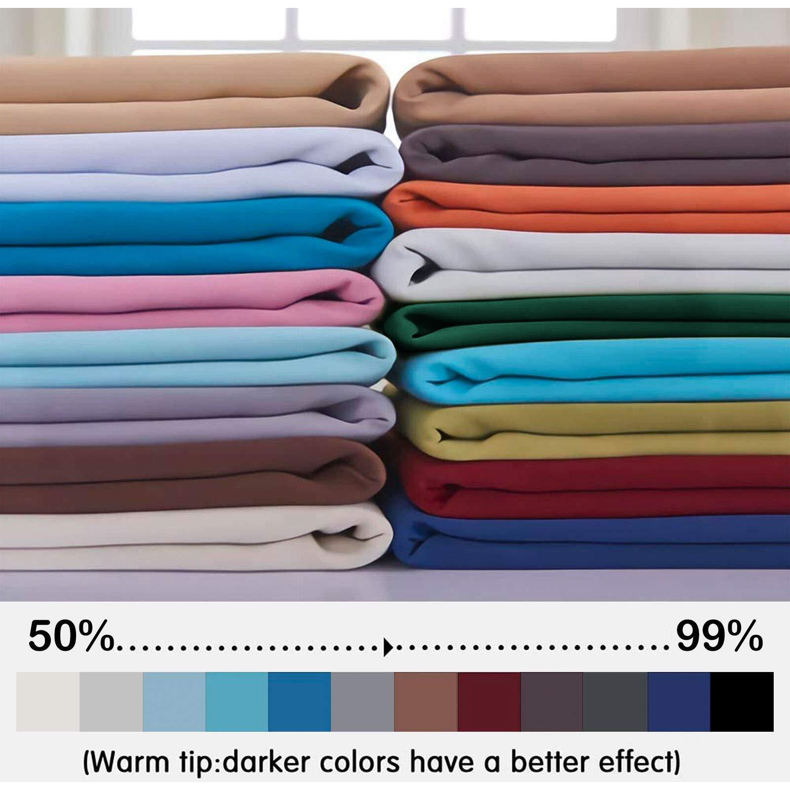 Yakamok Blackout Curtains For Bedroom,Grommet Thermal Insulated Room Darkening Curtains For Living Room, Set Of 2 Panels (38 X 84Inch, Light Grey)