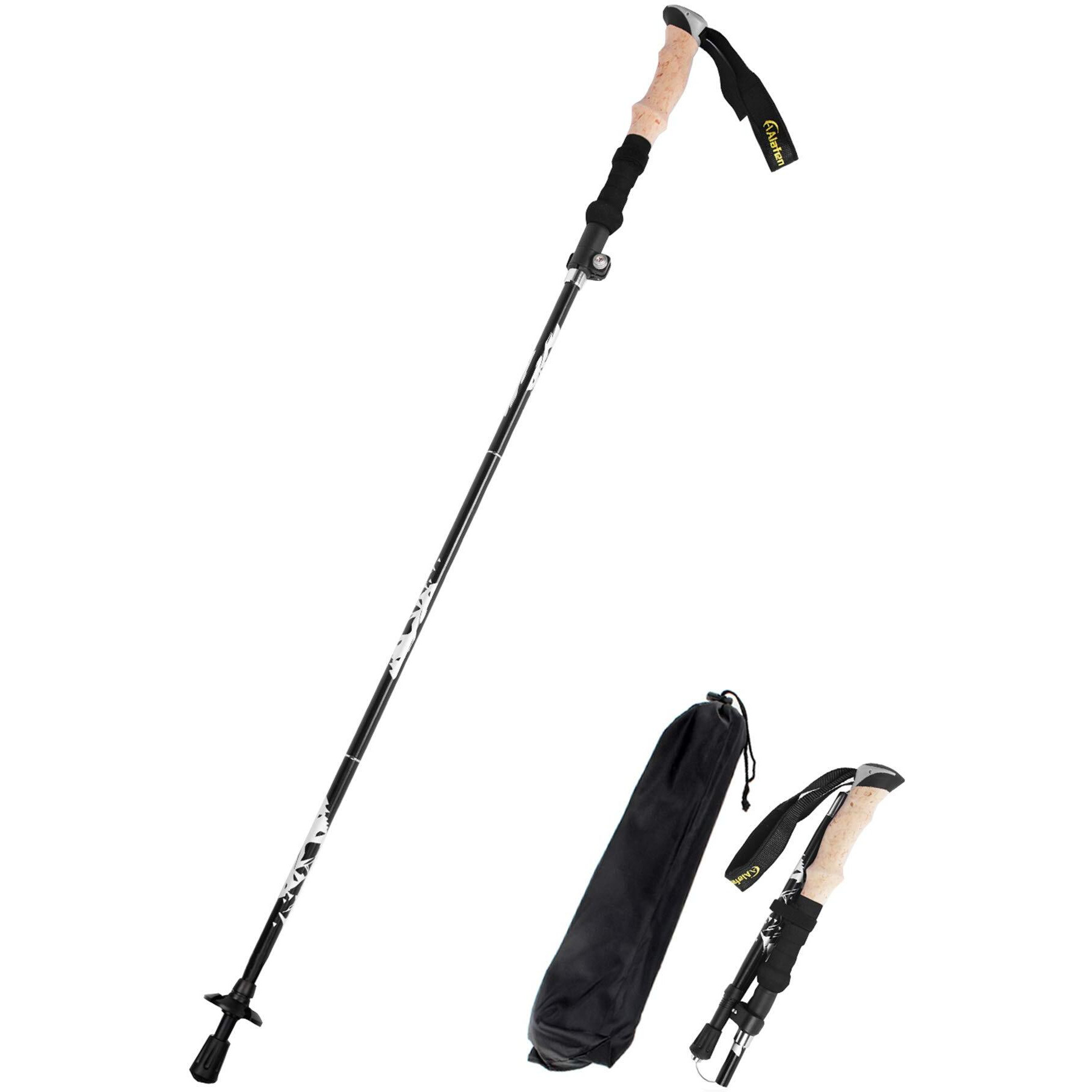 A Alafen Aluminum Collapsible Ultralight Travel Trekking Hiking Pole For Men And Women