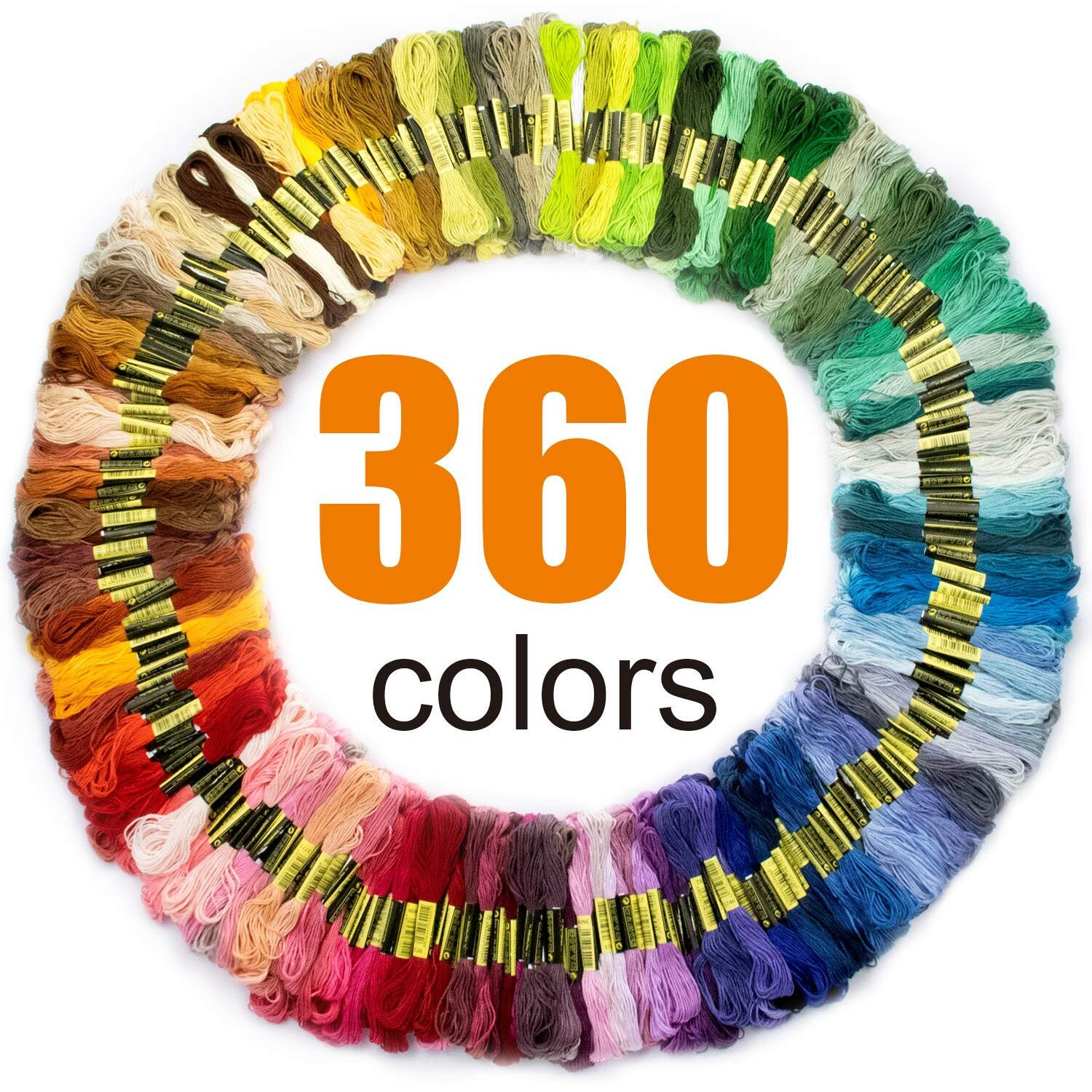 Lovimag Premium Rainbow Color Embroidery Floss With Cotton For Cross Stitch Threads, Bracelet Yarn, Craft Floss, Embroidery Floss Set