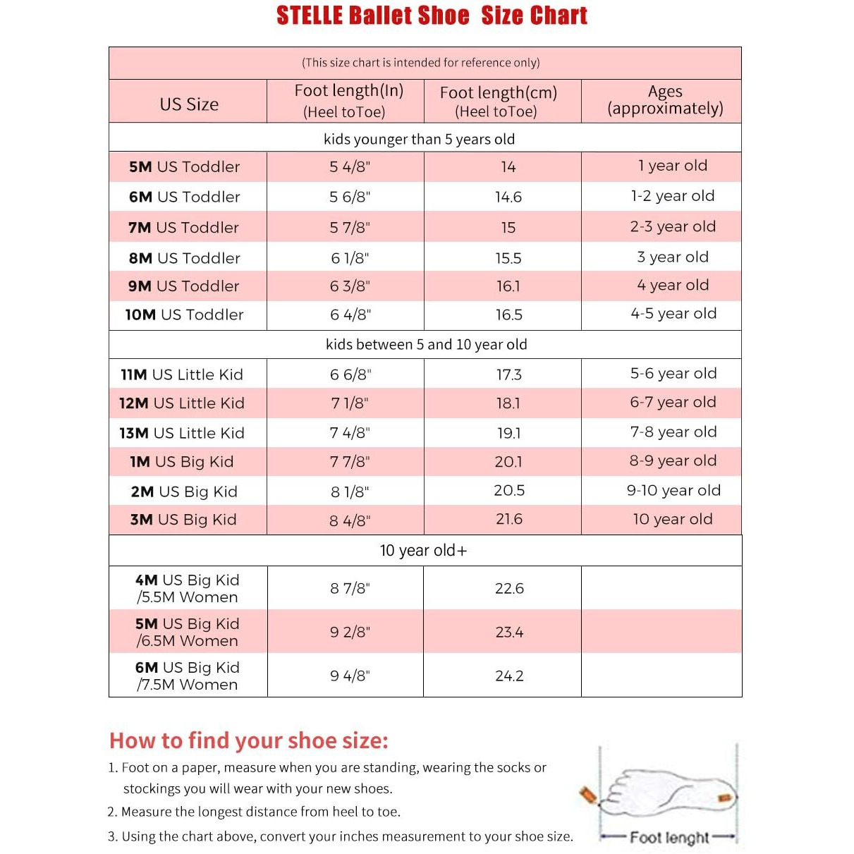 Stelle Girls Ballet Shoes Boys Toddler Soft Leather Dance Slippers For Toddler/Little Kid/Big Kid(Ballet Pink(With Lace), 12Ml)