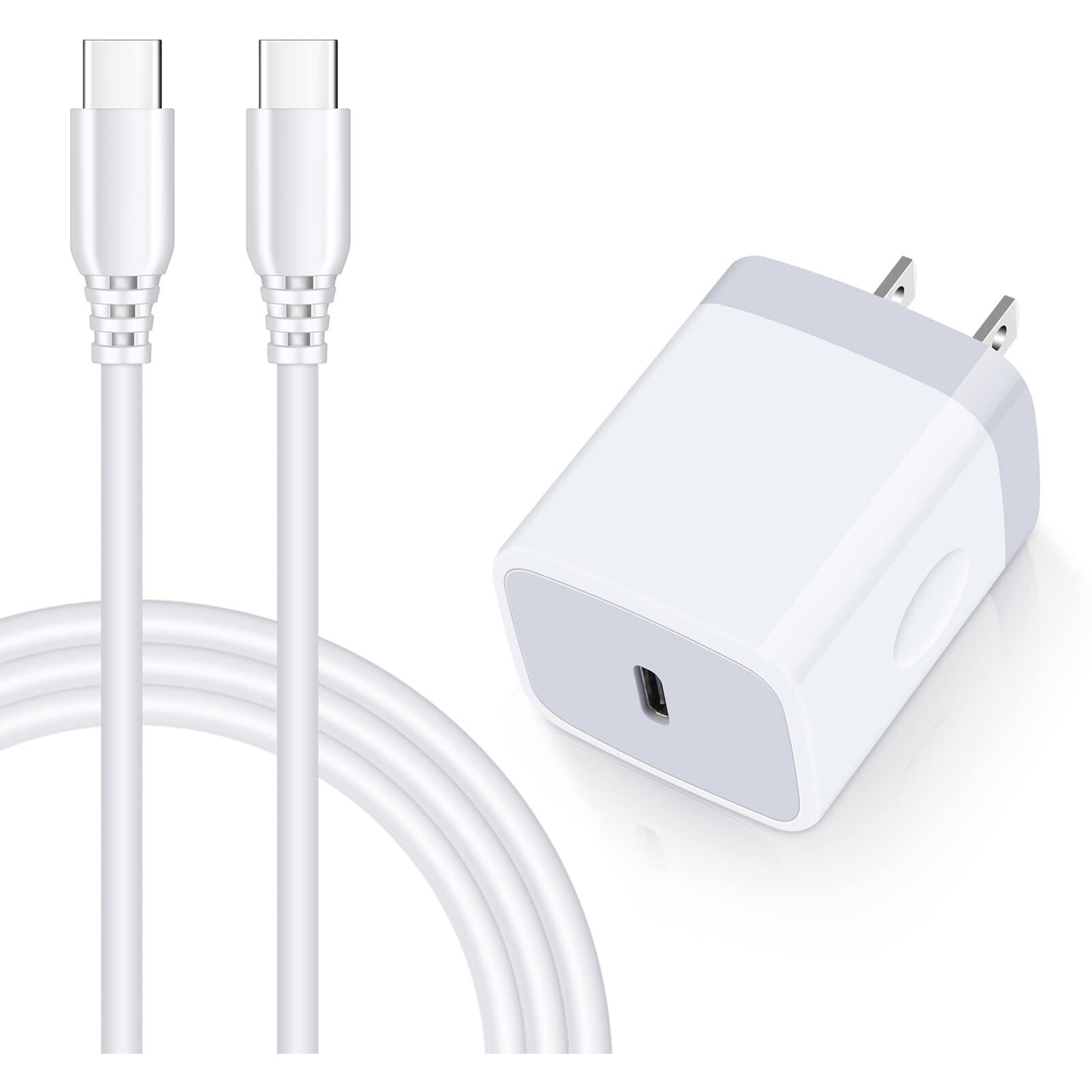 Type C Charger Block Samsung Fast Charger Box For Samsung Galaxy A14 5G,A13,A54,A03S,A53,A23,Z Fold 5,A05S,S21 Fe,A34,S23,S22Pixel 8 Pro/7A/6,20W Wall Plug Power Adapter+6Ft Usb C To C Charger Cable