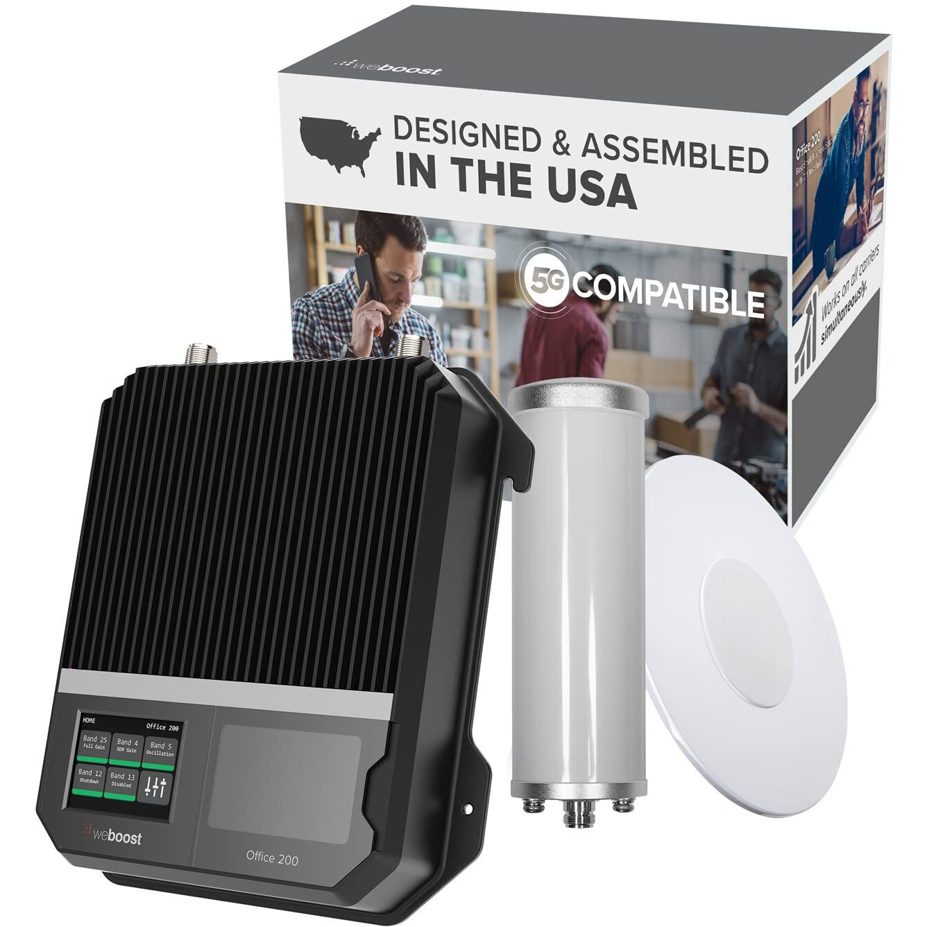 Weboost For Business Office 200 (50 Ohm) Cell Phone Signal Booster  5G4G Lte  72 Db  Diy  All Us Carriers - Verizon, At&T, T-Mobile & More  Up To 12,000 Sq Ft  Fcc Approved  472047