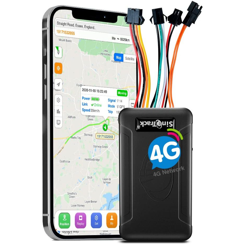 Sinotrack 4G Gps Tracker For Vehicles, St-906L Gps Tracker Locator Real-Time Location Tracking Device With Voice Monitor Car Motorcycle Gps Device For Truck Taxi With No Monthly Fee Platform