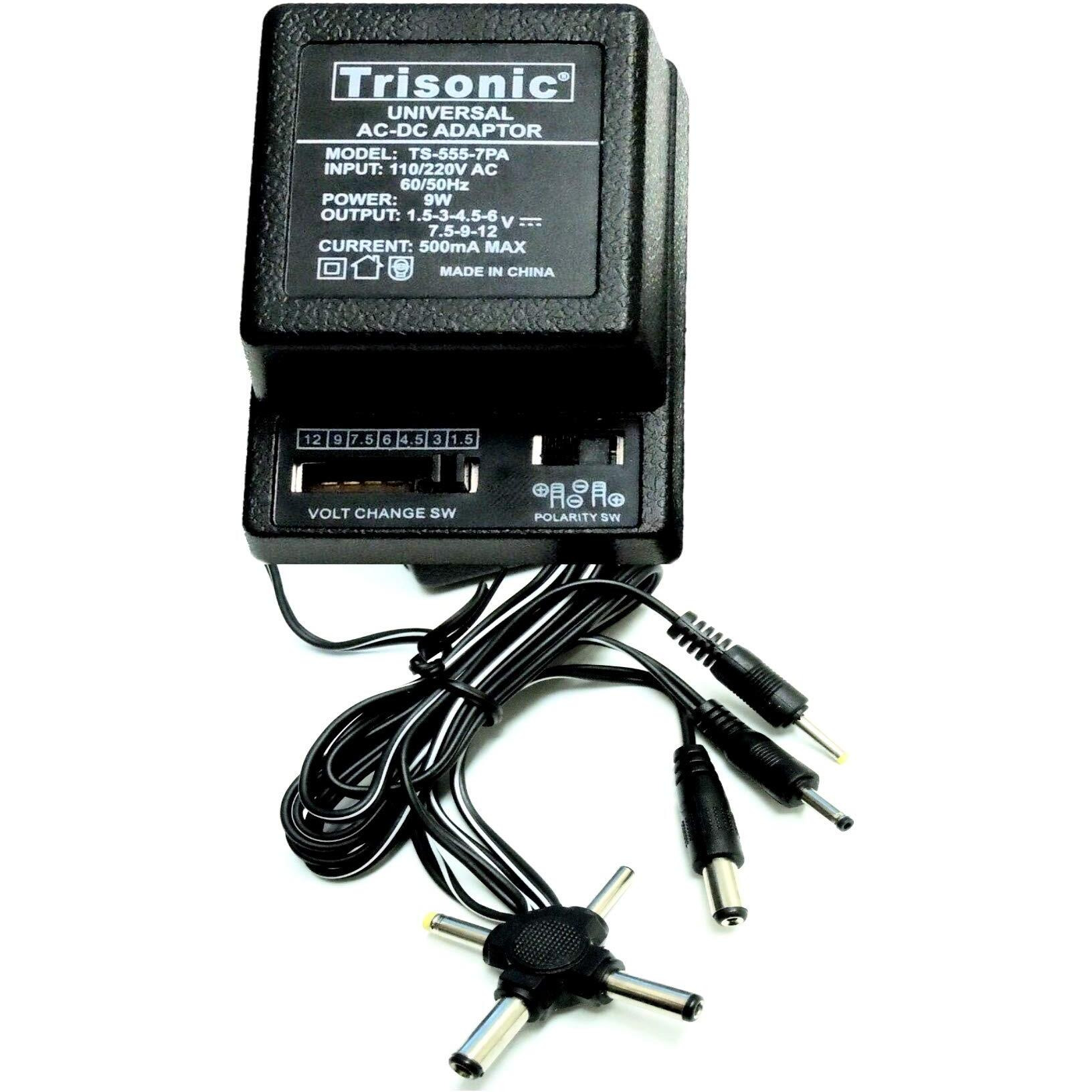 Trisonic 7 Way Universal Plug Acdc Adaptor 500 Ma