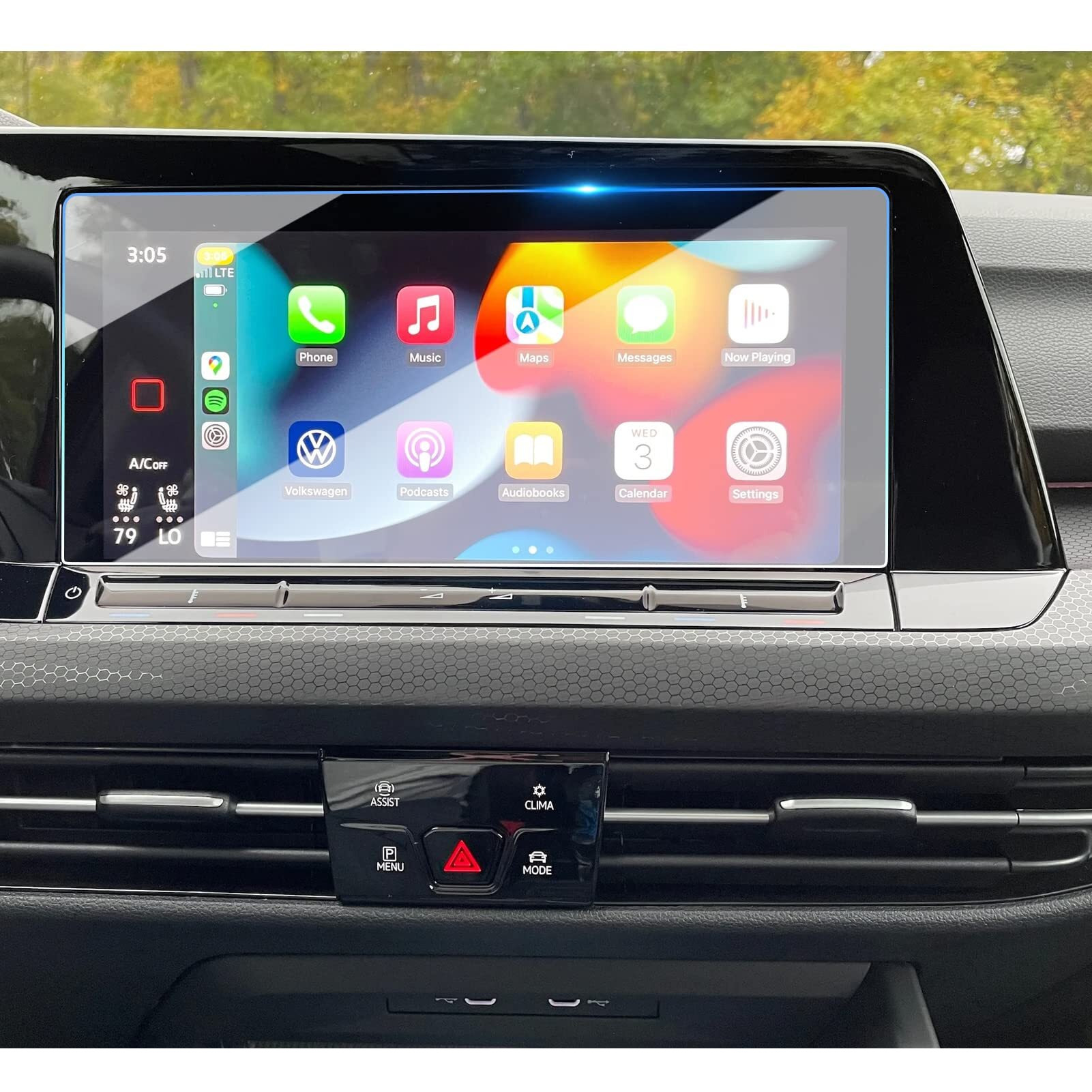 Ttcr-Ii Compatible With 2022-2023 Volkswagen Golf Gti And Golf R Screen Protector 10 Inch, Tempered Glass Touchscreen Protector For 2022-2023 Vw Golf Gti Autobahn Se And Golf R 4Motion Navigation Display (10 Inches)